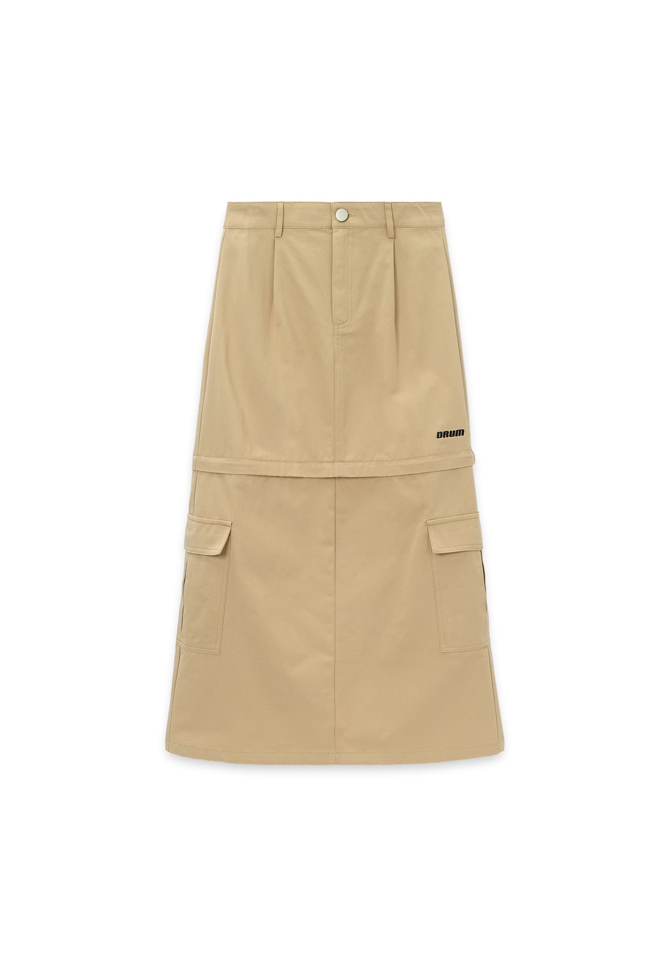 Select Women 2 Ways Detachable Aline Long Skirt- Khaki