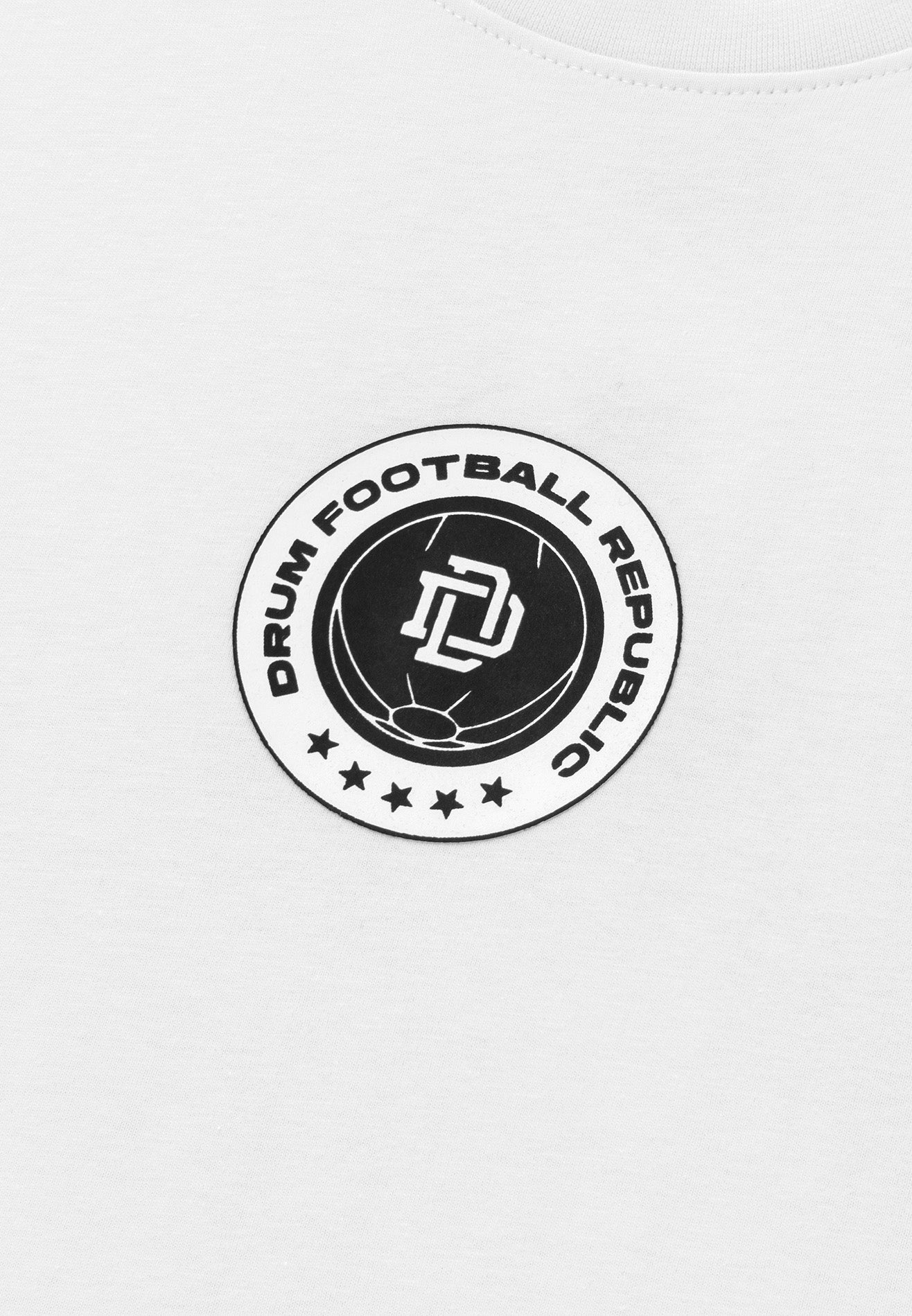 DRUM E. Football Republic Relaxed Fit Tee- White