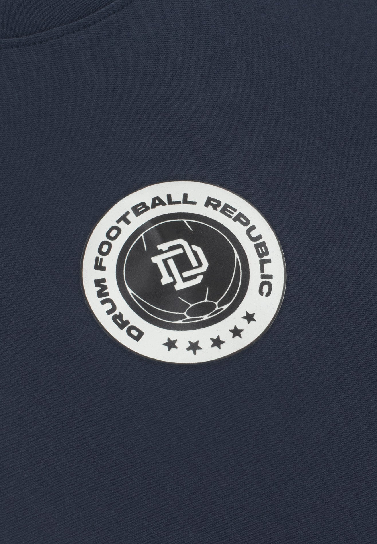 DRUM E. Football Republic Relaxed Fit Tee- Dark Blue