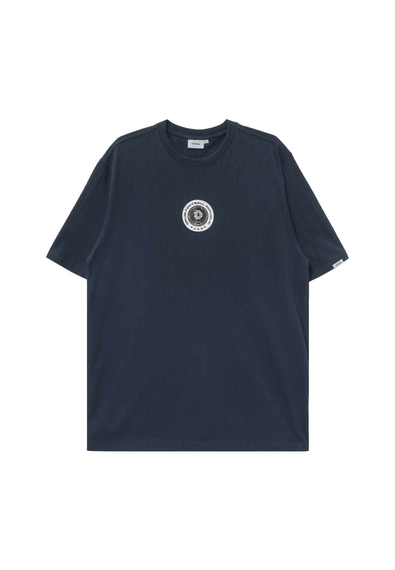 DRUM E. Football Republic Relaxed Fit Tee- Dark Blue