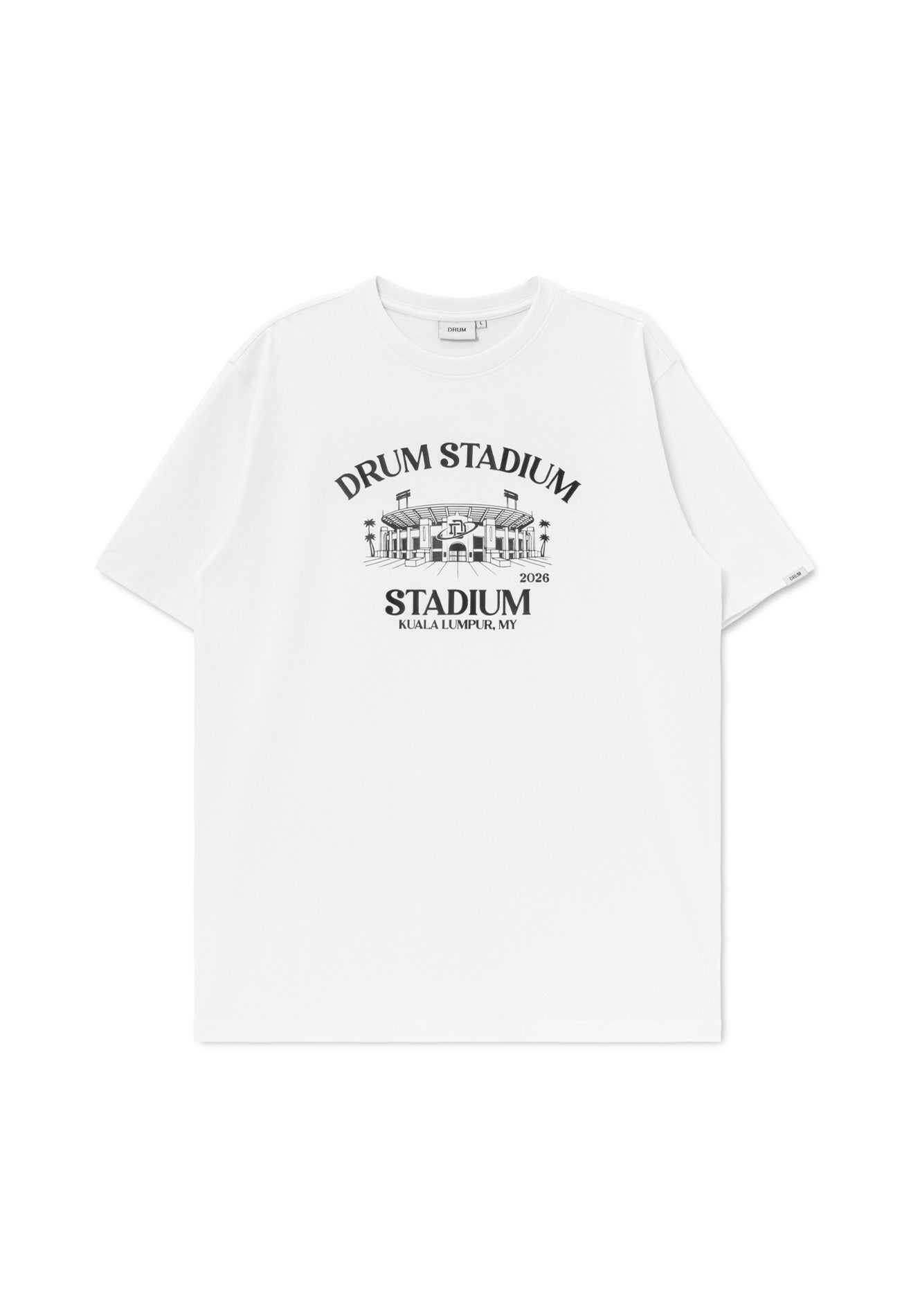 DRUM E. Stadium Relaxed Fit Tee- White