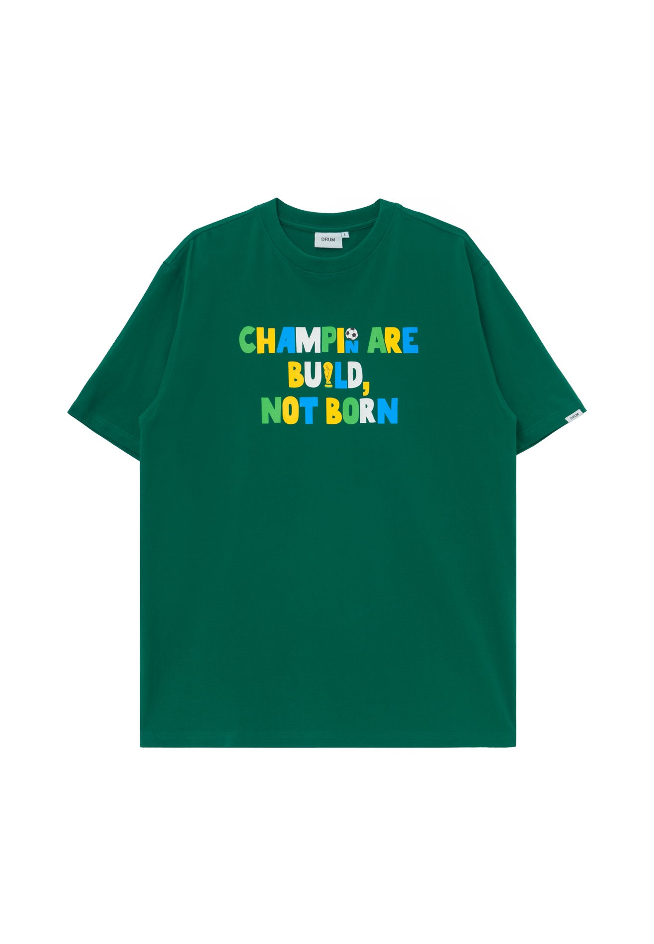 DRUM E. Champion Relaxed Fit Tee- Dark Green