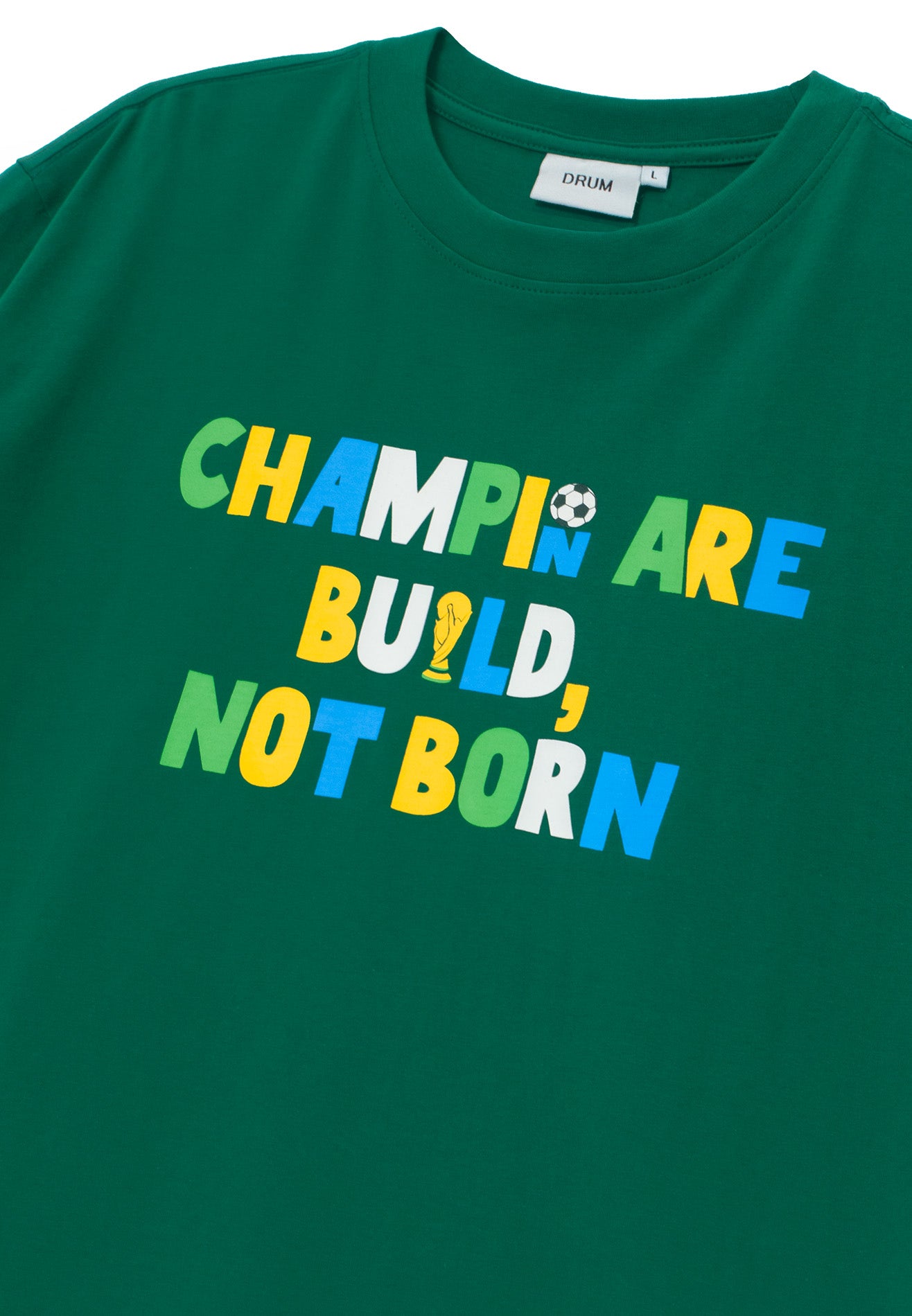 DRUM E. Champion Relaxed Fit Tee- Dark Green