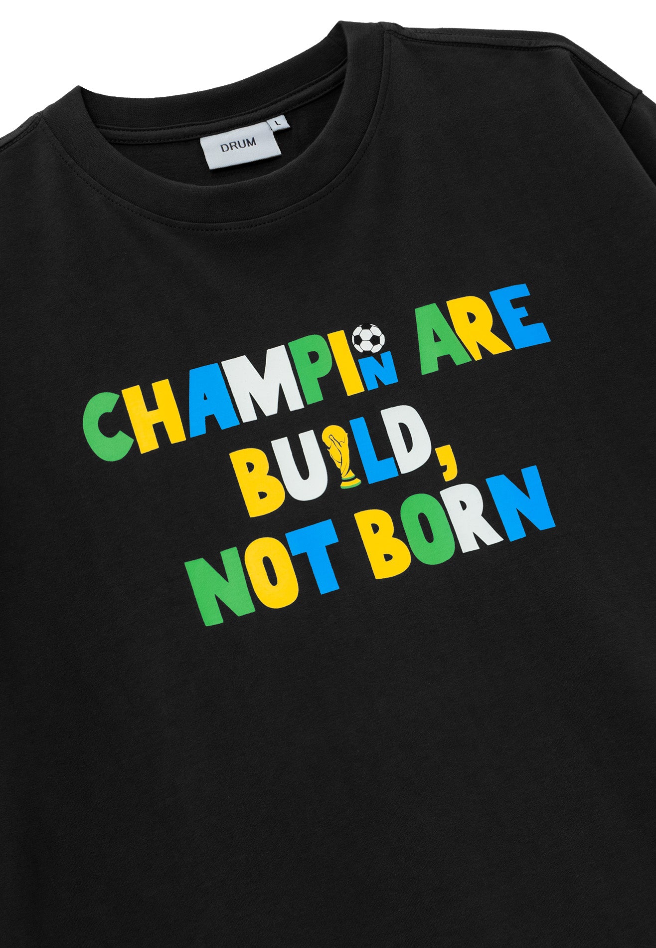 DRUM E. Champion Relaxed Fit Tee- Black