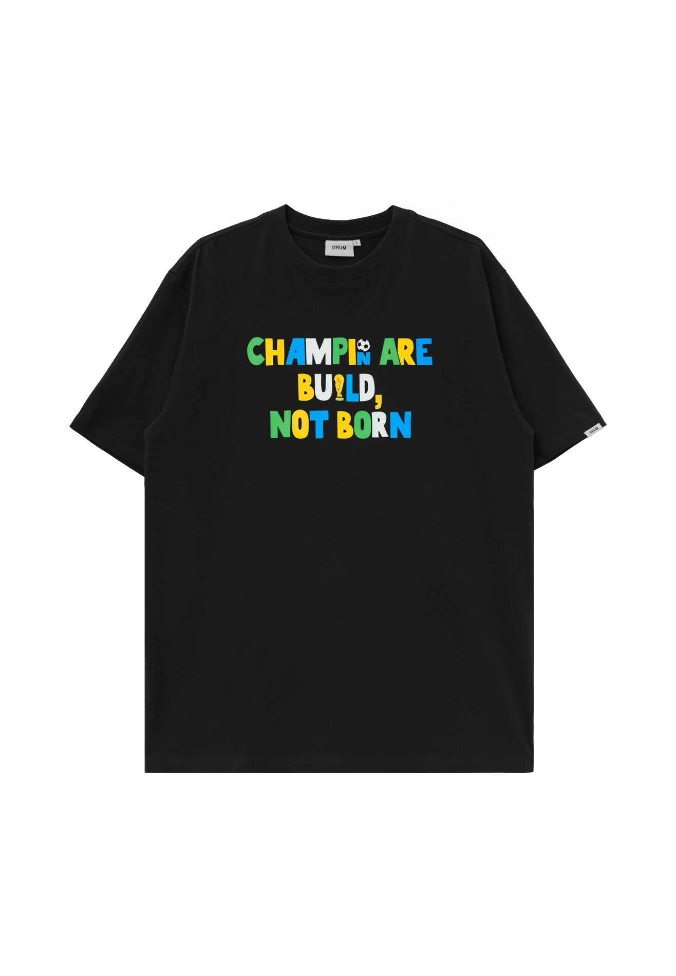 DRUM E. Champion Relaxed Fit Tee- Black