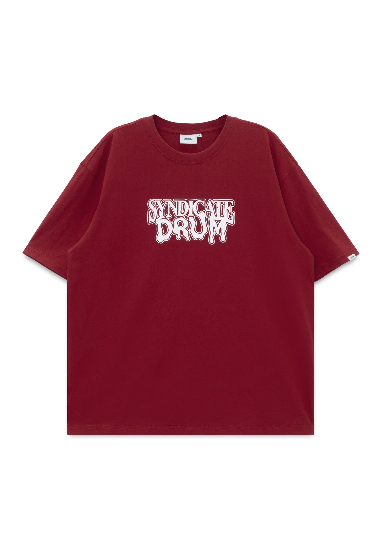 DRUM E. Syndicate Relaxed Fit Tee- Maroon