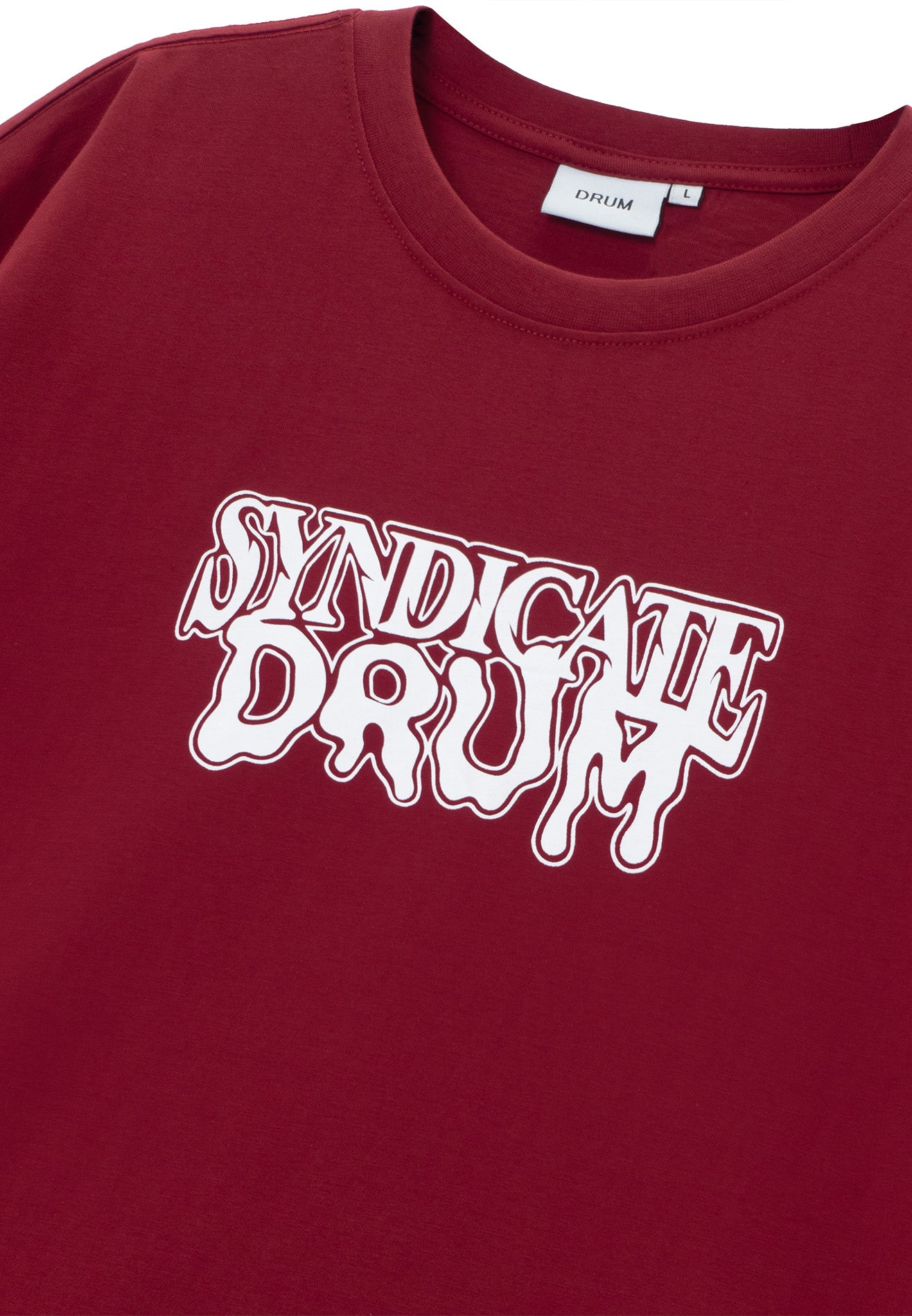 DRUM E. Syndicate Relaxed Fit Tee- Maroon