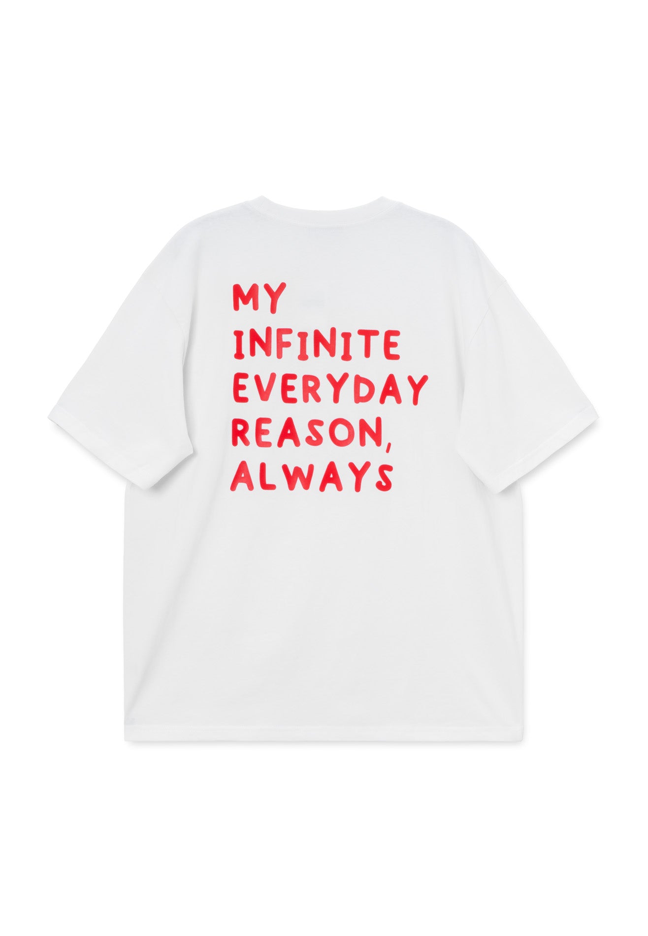 DRUM E. Statement Relaxed Fit Tee- White