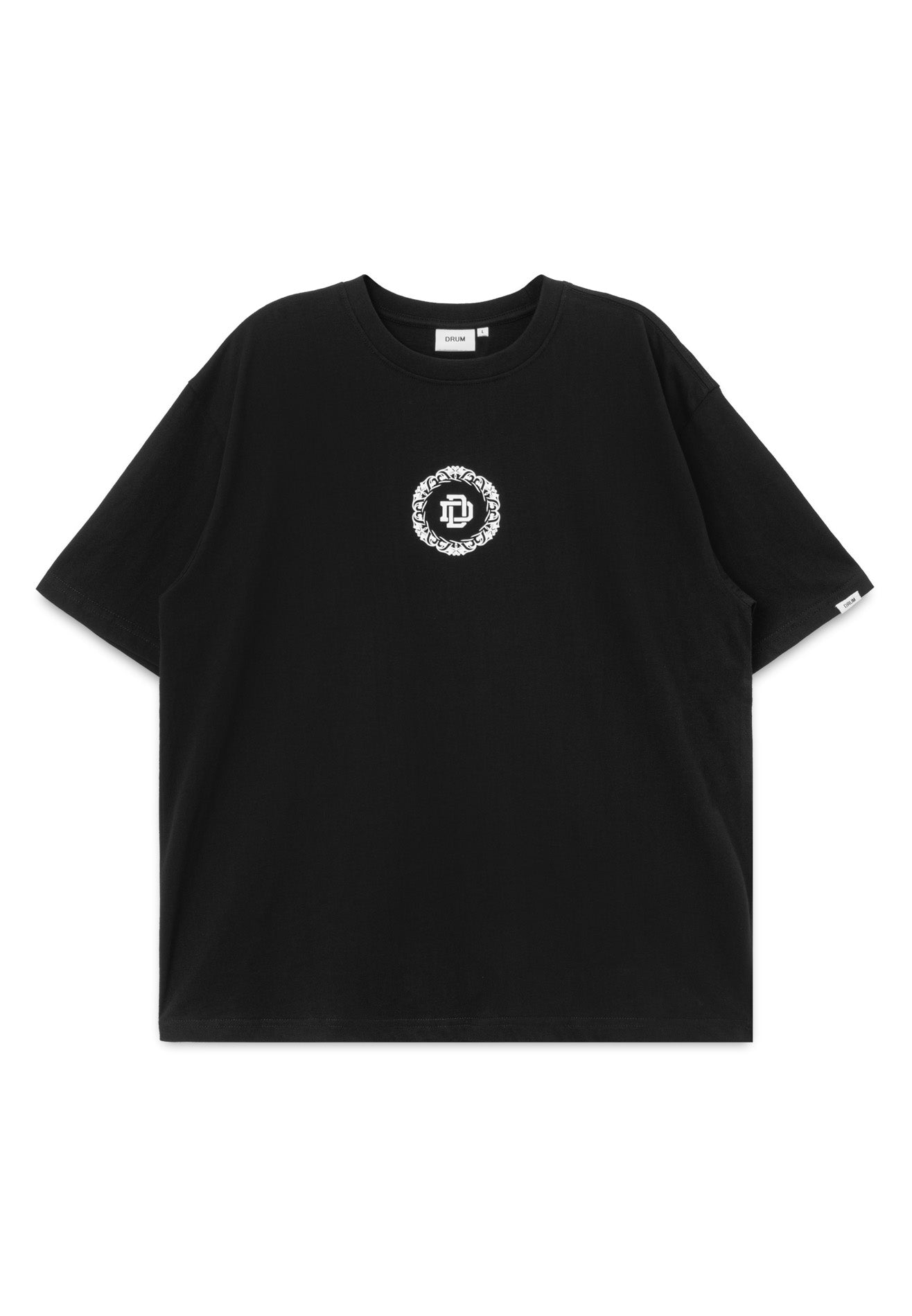 DRUM E. Statement Relaxed Fit Tee- Black