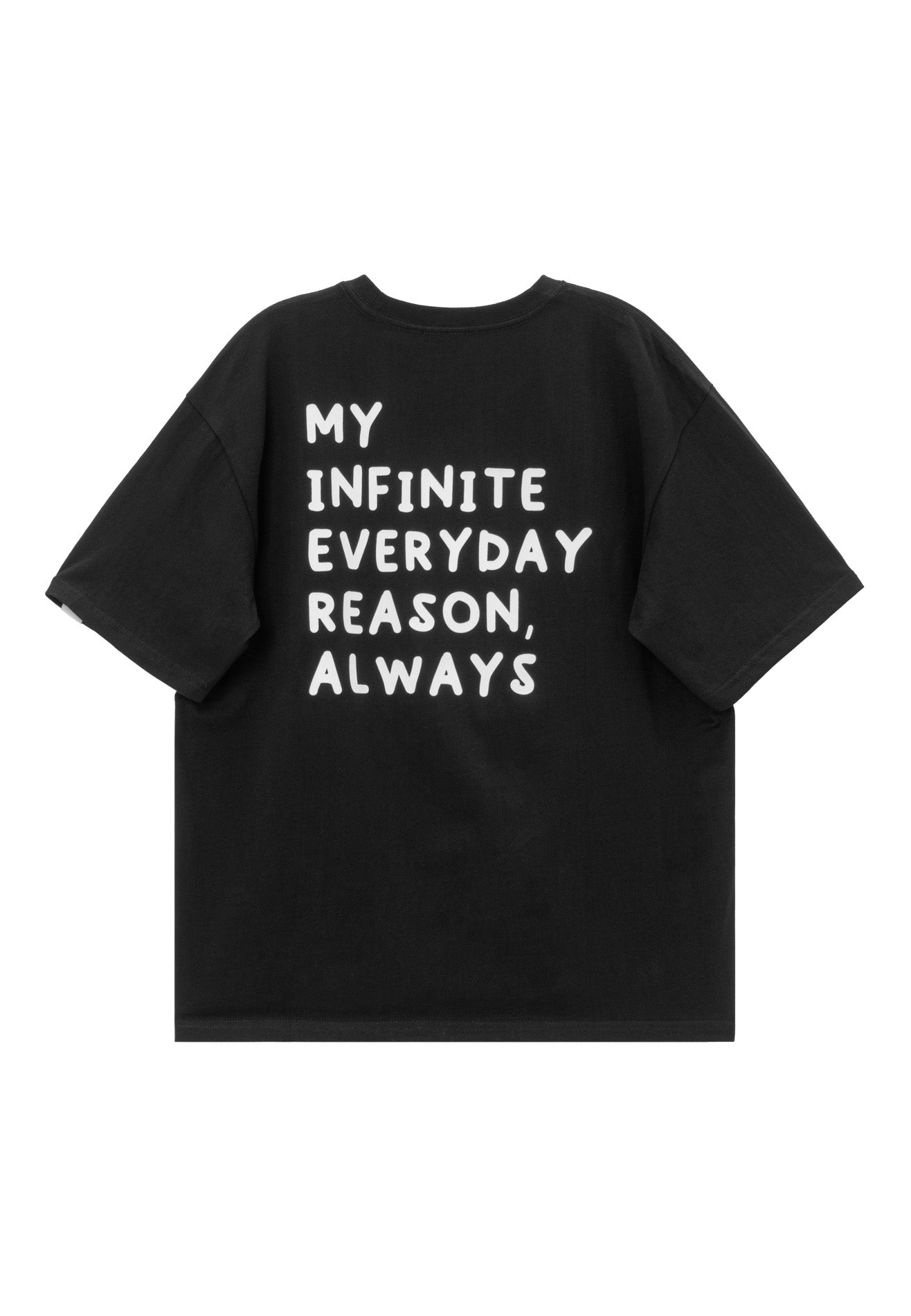 DRUM E. Statement Relaxed Fit Tee- Black