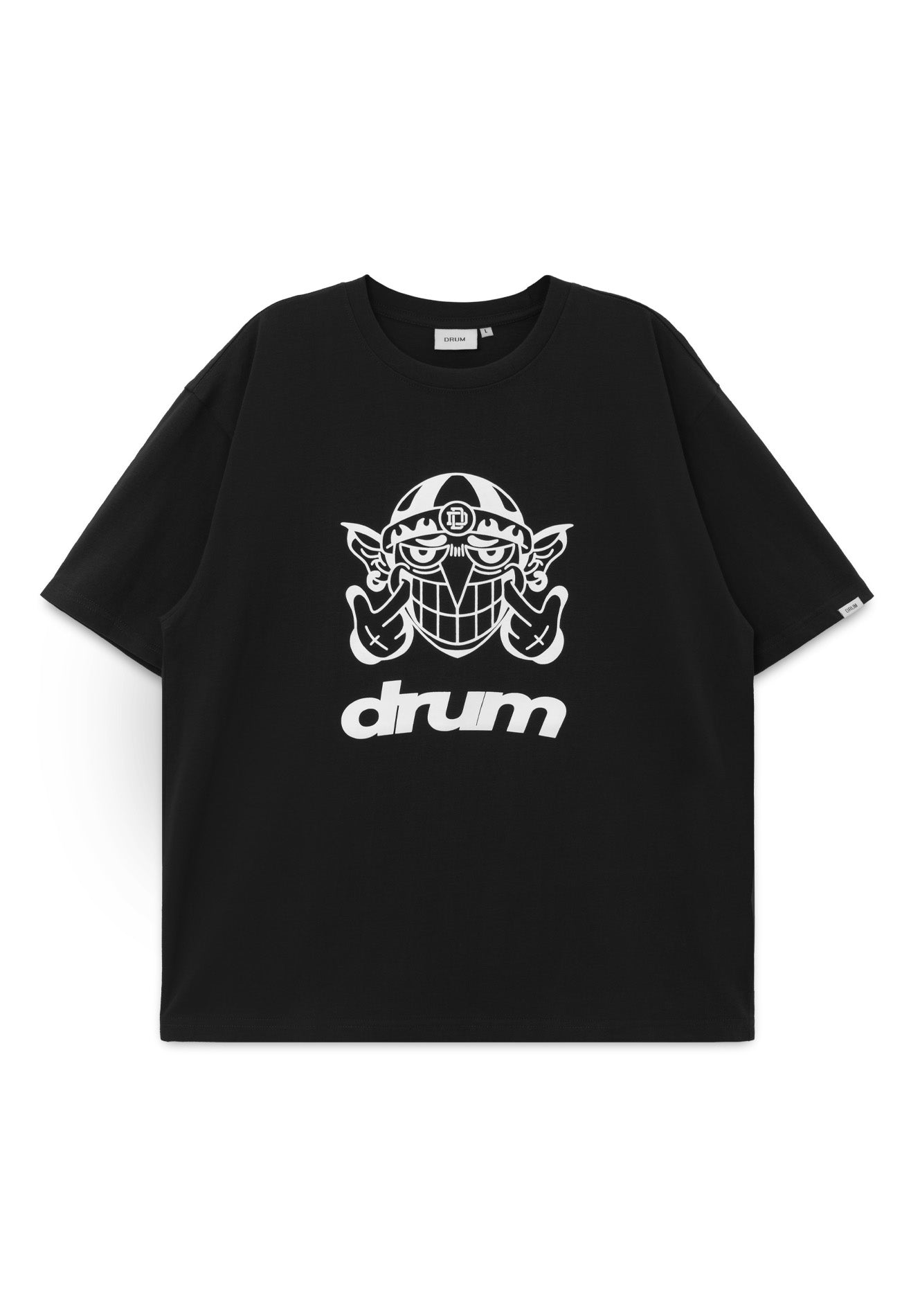 DRUM E. Big Smile Relaxed Fit Tee- Black
