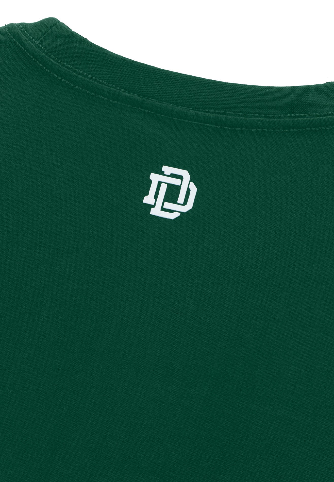 DRUM E. Logo Puff Print Relaxed Fit Tee- Dark Green
