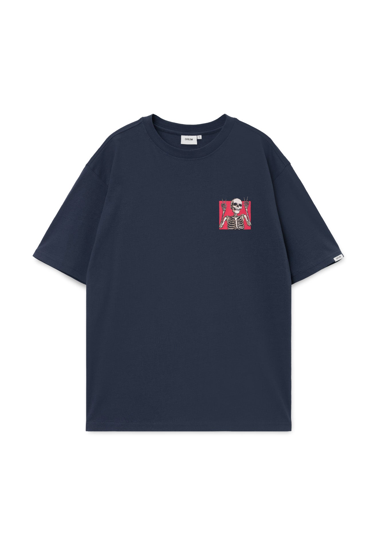 DRUM E. Beautiful Day Relaxed Fit Tee- Navy