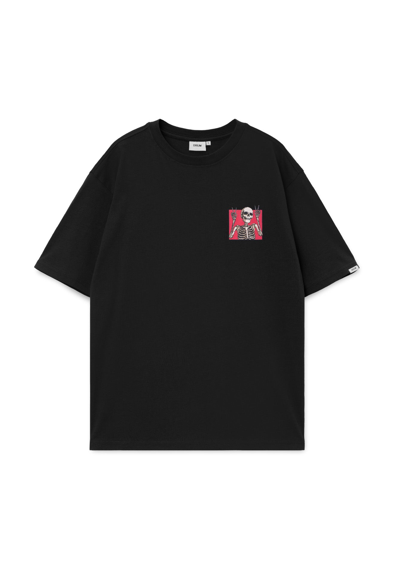DRUM E. Beautiful Day Relaxed Fit Tee- Black