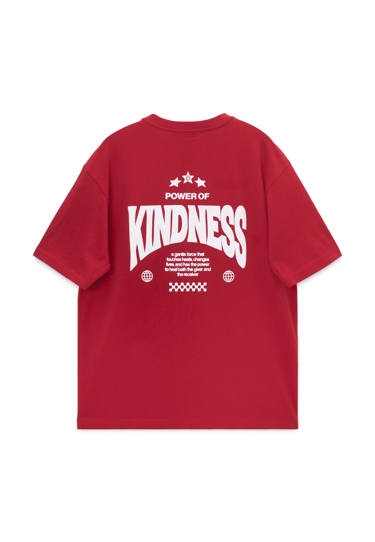 DRUM E. Kindness Relaxed Fit Tee- Maroon
