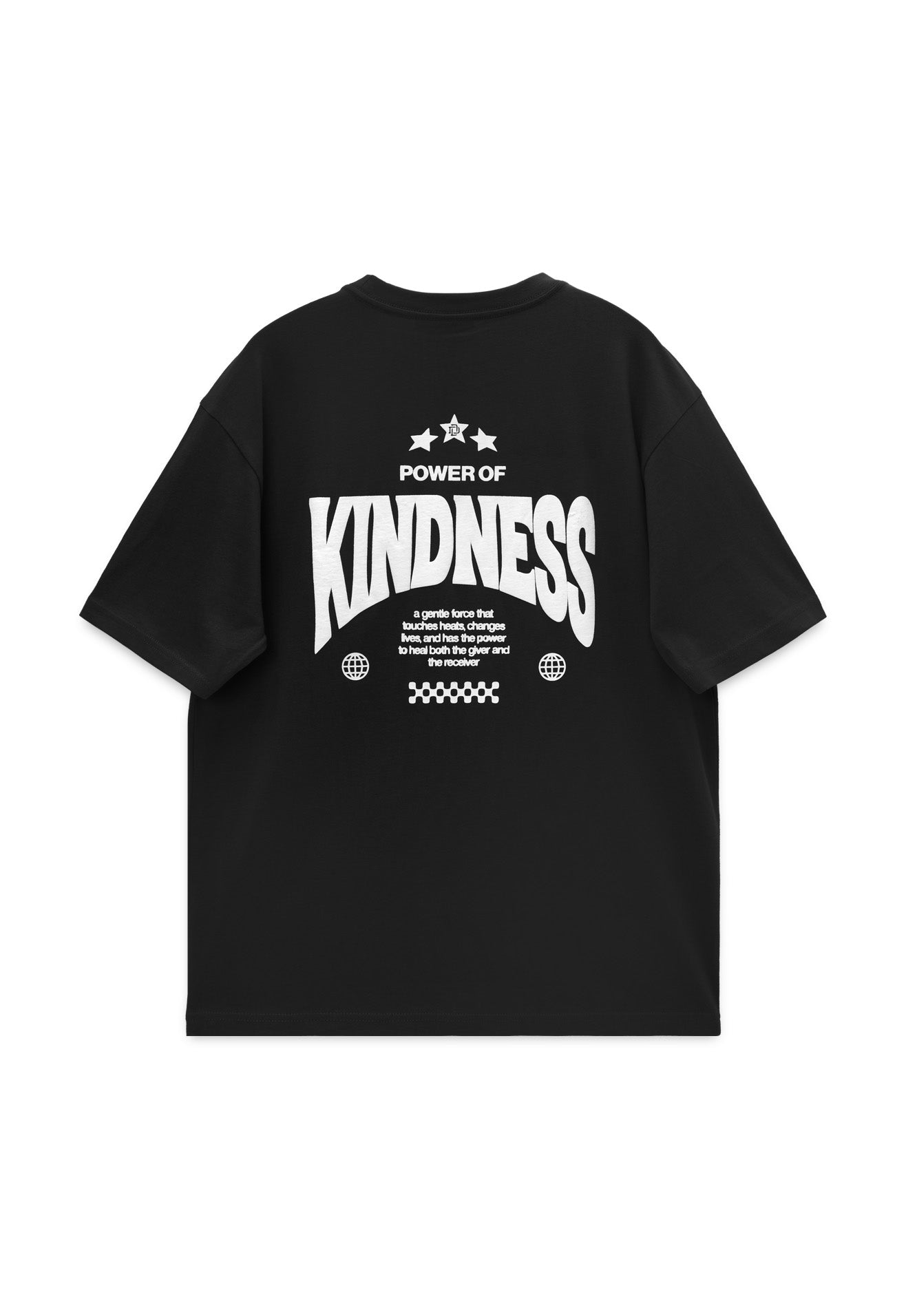 DRUM E. Kindness Relaxed Fit Tee- Black
