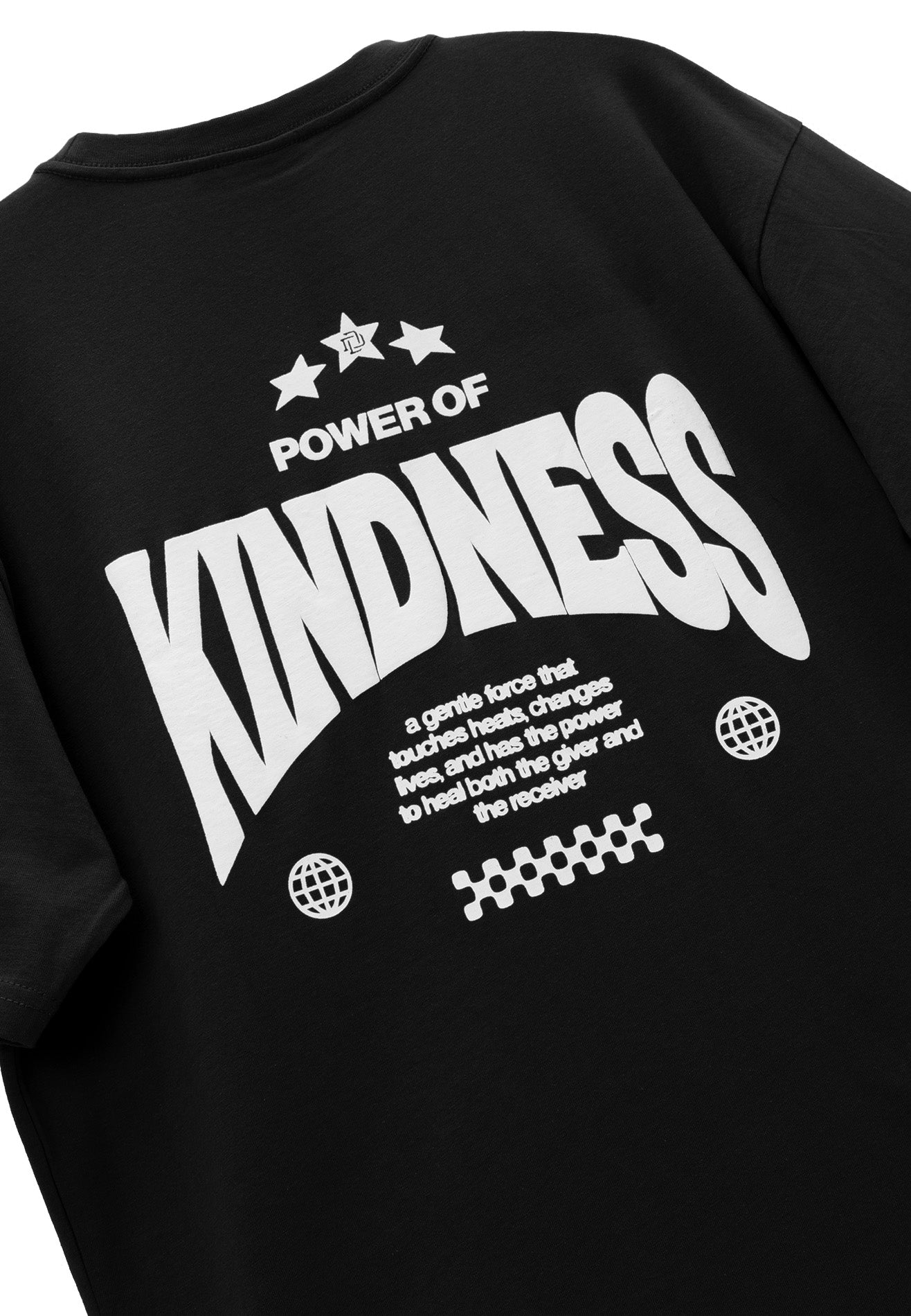 DRUM E. Kindness Relaxed Fit Tee- Black