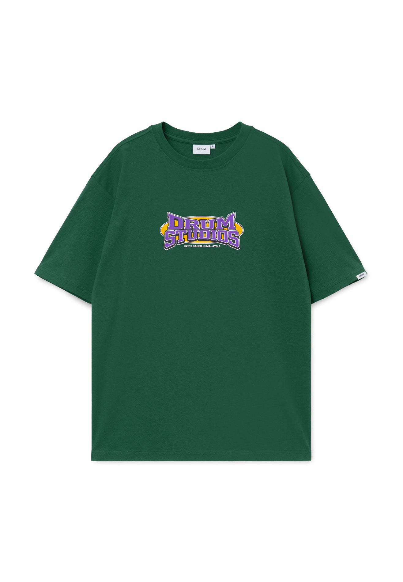 DRUM E. Studios Relaxed Fit Tee- Dark Green