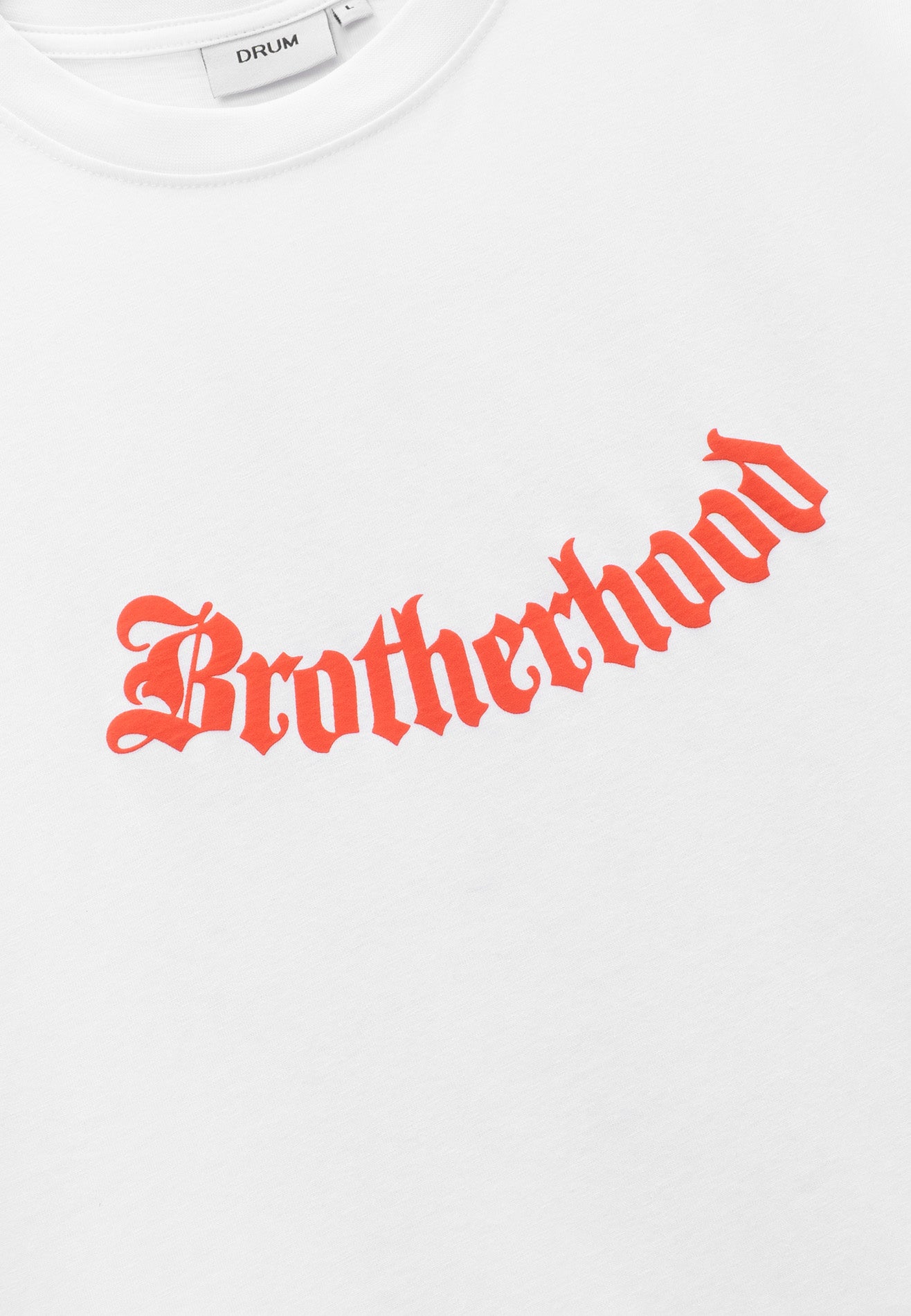 DRUM E. Brotherhood Relaxed Fit Tee- White