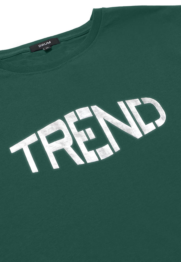 DRUM Trend Silver foil Tee- Green