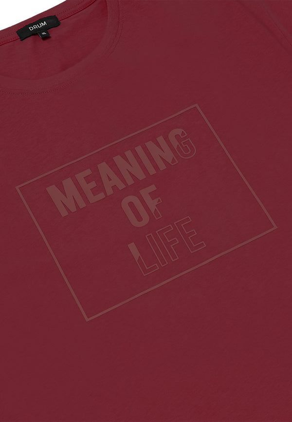 DRUM Meaning of Life Tee- Maroon