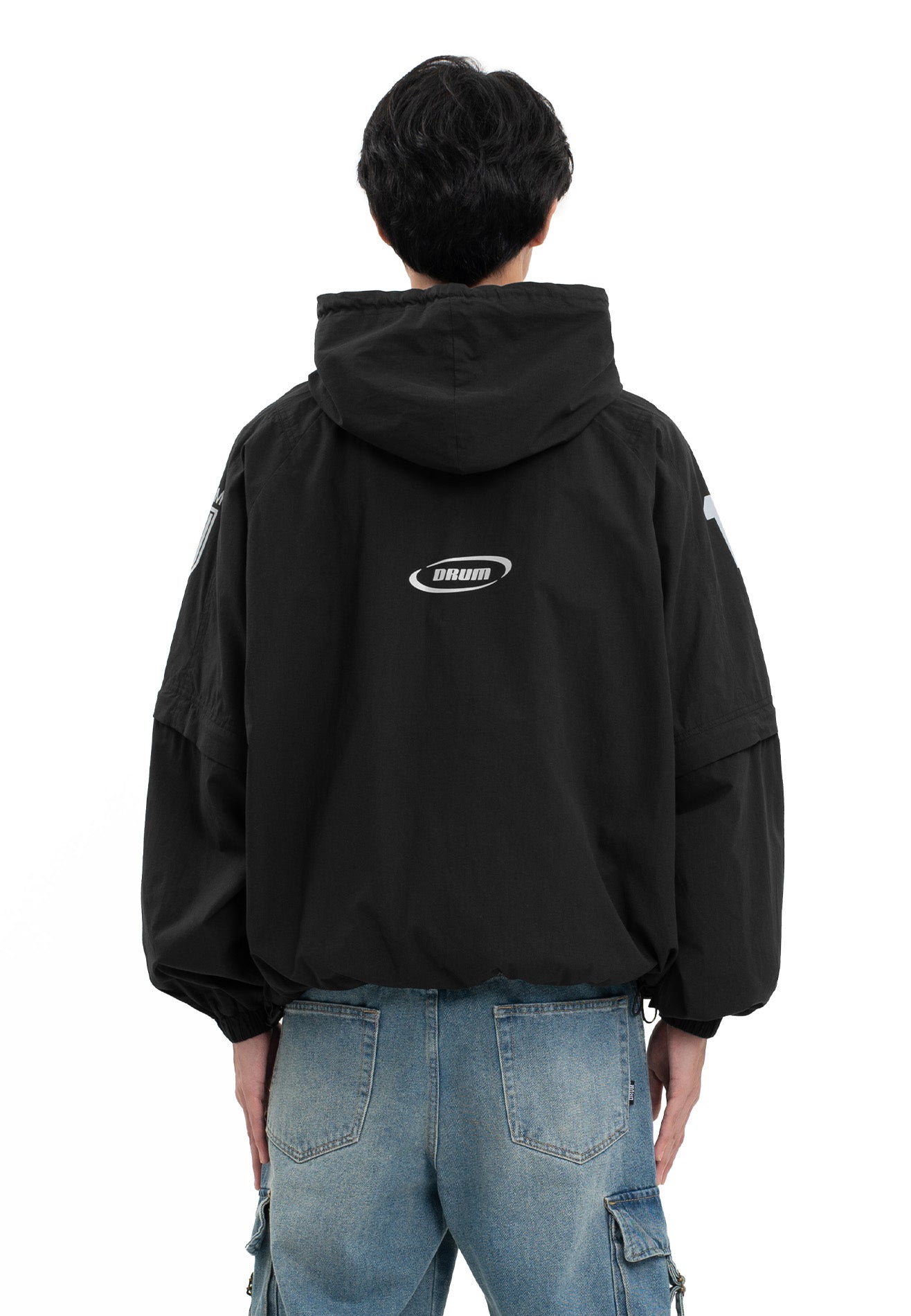 Select Racing Collection Detachable Sleeve Reflective Hoodie- Black