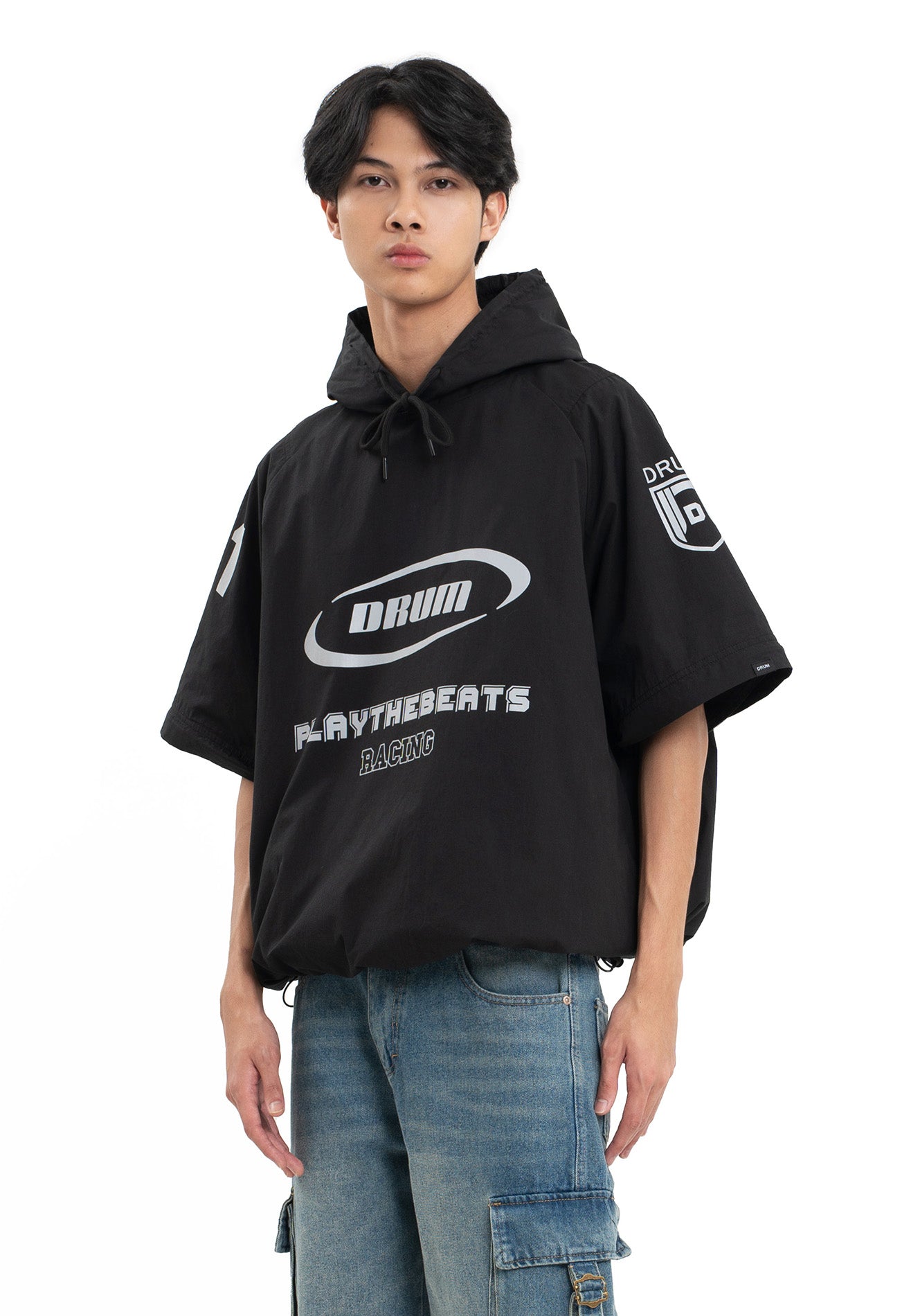 Select Racing Collection Detachable Sleeve Reflective Hoodie- Black