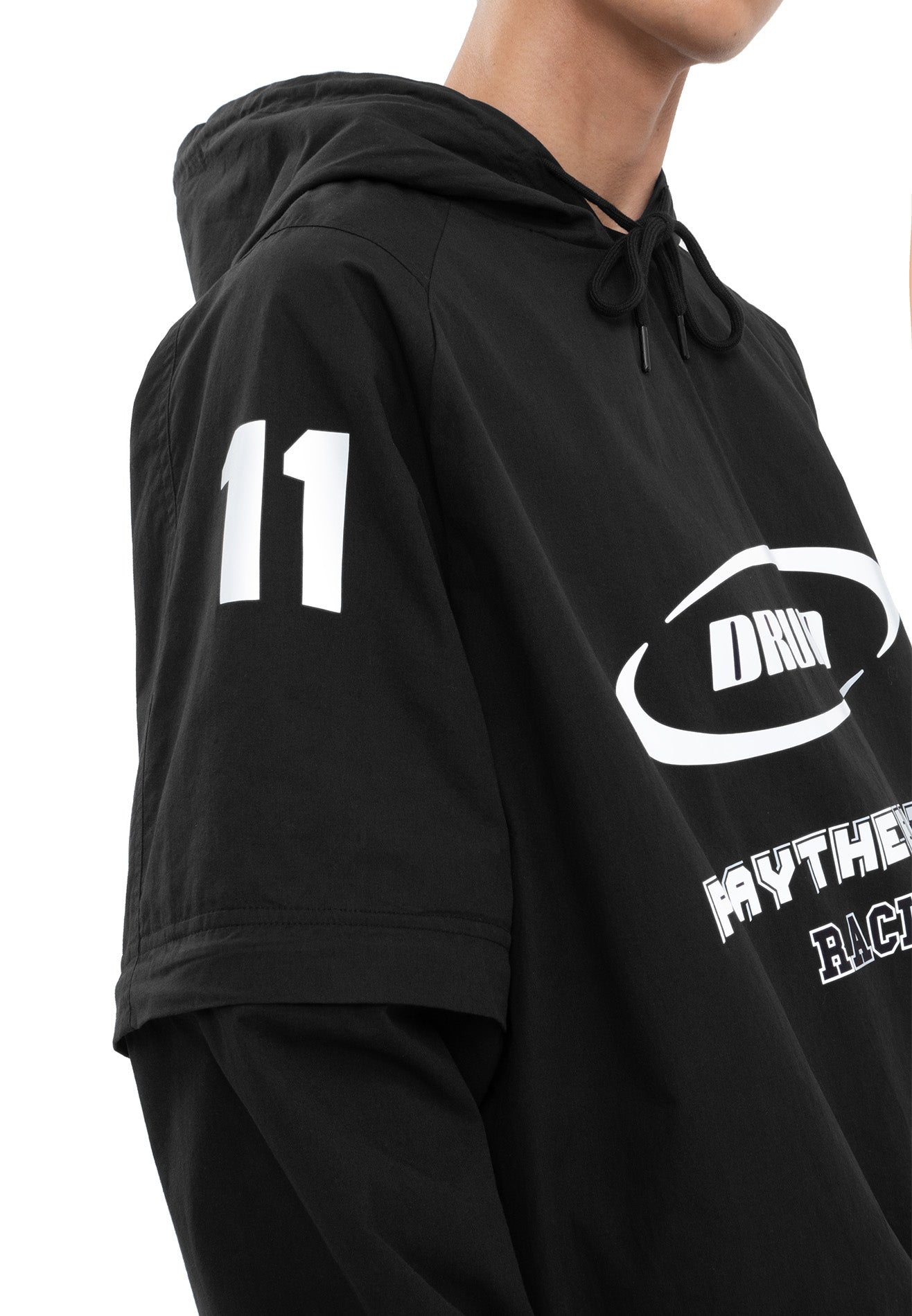 Select Racing Collection Detachable Sleeve Reflective Hoodie- Black