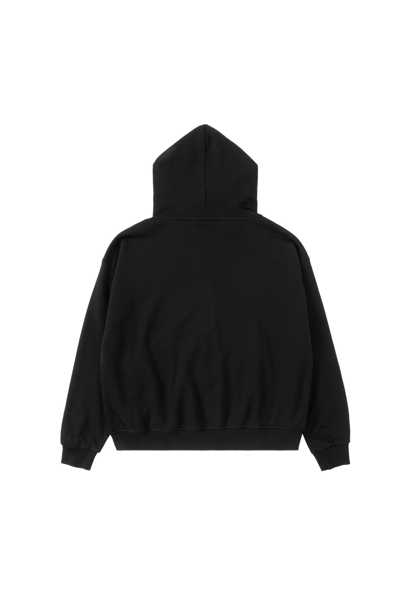 DRUM S. 3D Logo Embroidery Hoodie- Black