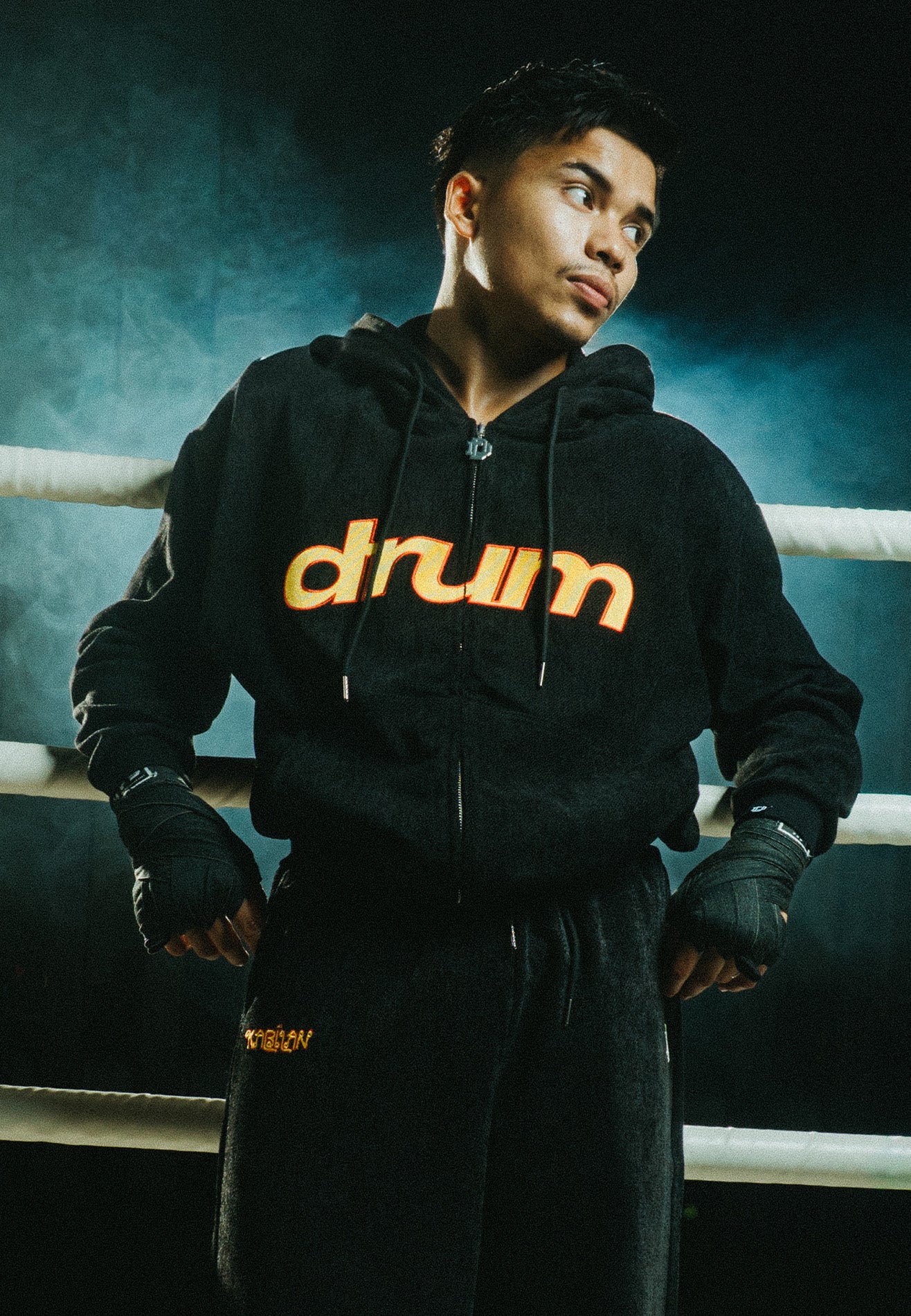 DRUM x Kabilan S. Corduroy Hoodie Jacket- Black