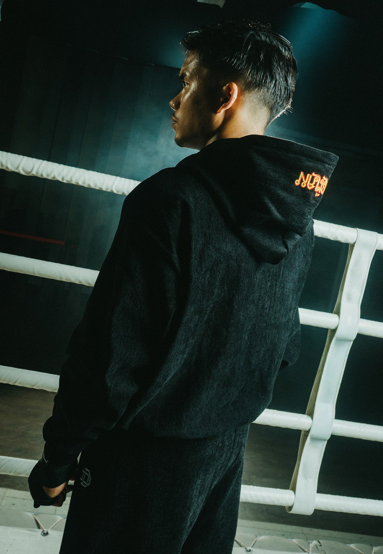 DRUM x Kabilan S. Corduroy Hoodie Jacket- Black