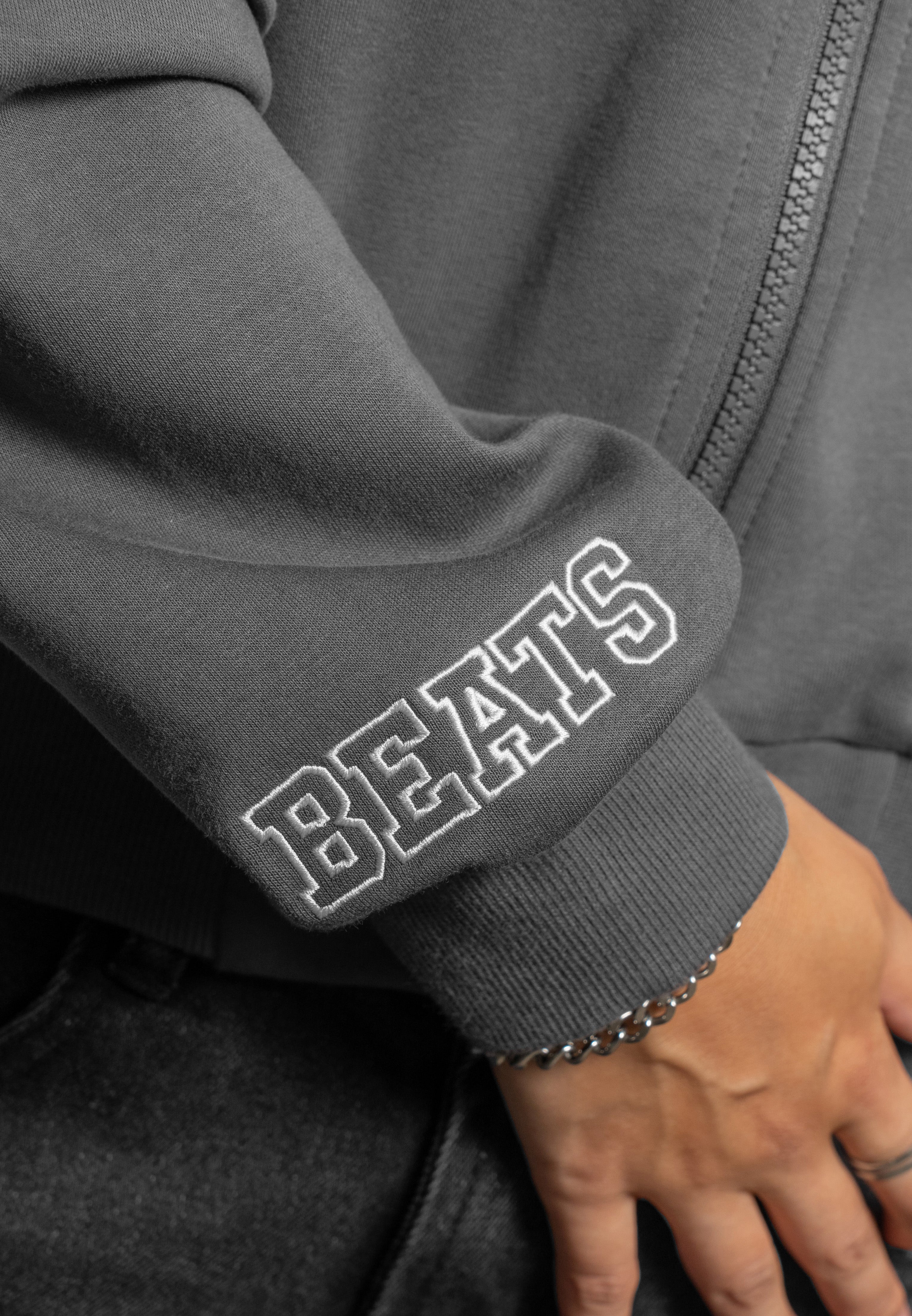 SELECT Women Racing Collection Detachable Sleeve Hoodie - Grey