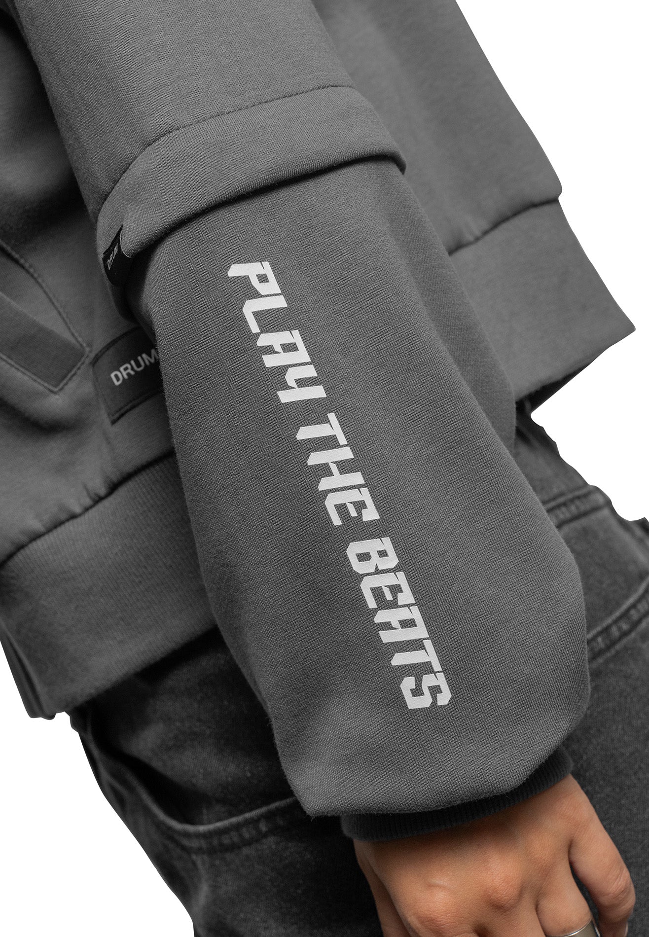 SELECT Women Racing Collection Detachable Sleeve Hoodie - Grey