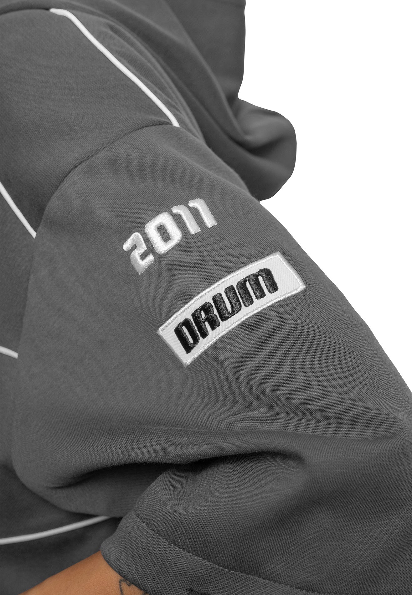 SELECT Women Racing Collection Detachable Sleeve Hoodie - Grey