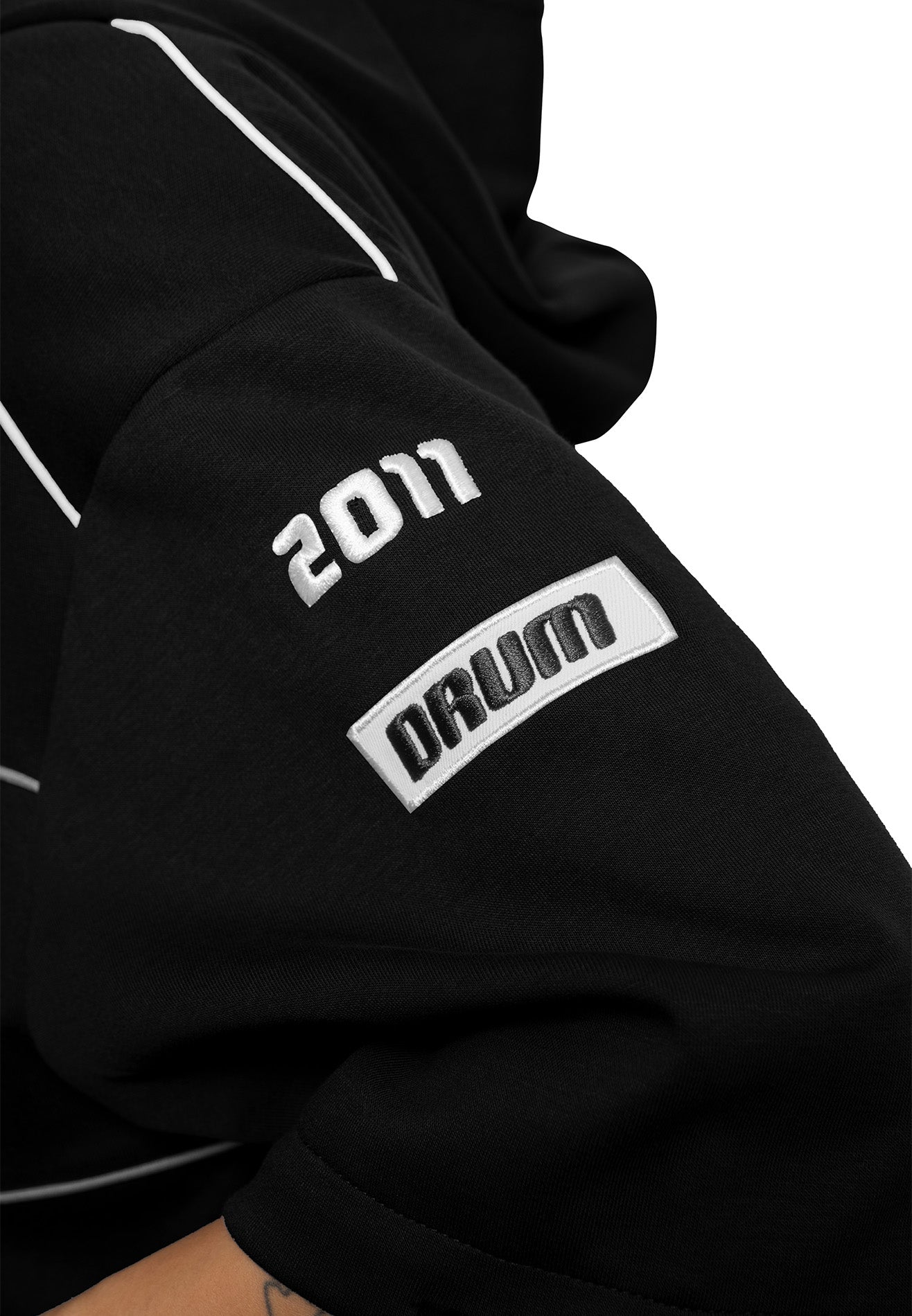 SELECT Women Racing Collection Detachable Sleeve Hoodie - Black