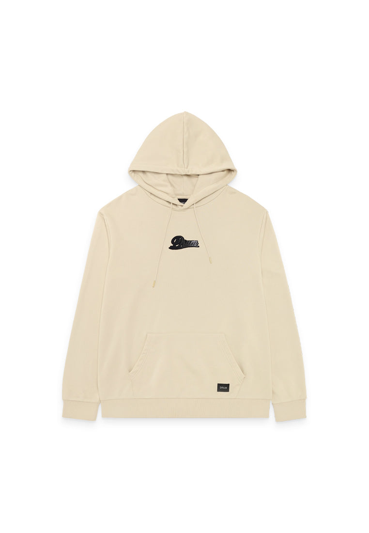 DRUM SELECT Toweling Logo Hoodie- Beige