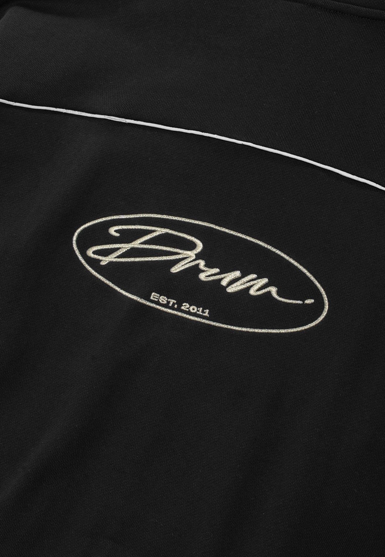 DRUM S. Reflective Piping Hoodie- Black