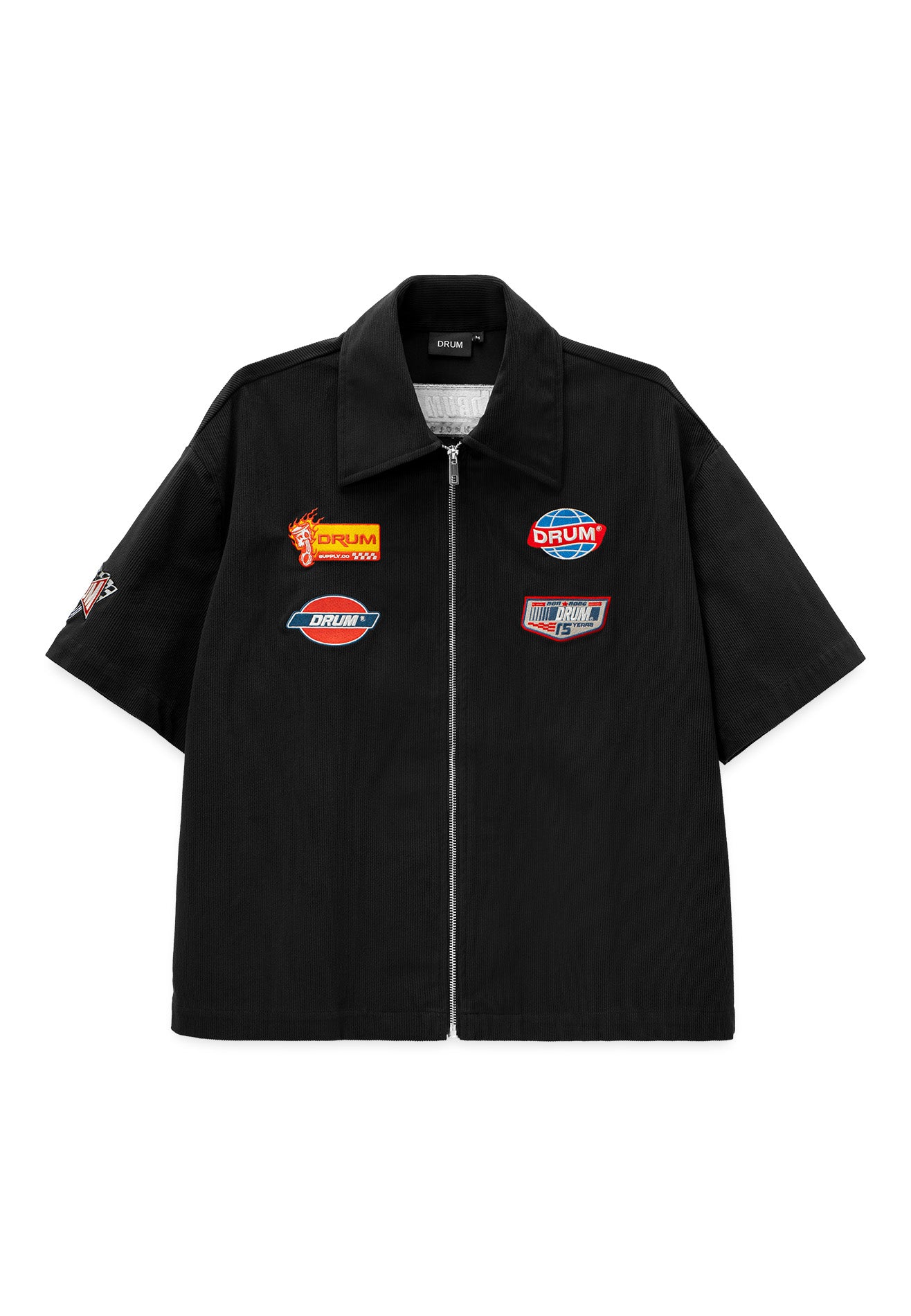 DRUM S. 80'S Workshop Edition Short Sleeve Boxy Jacket- Black