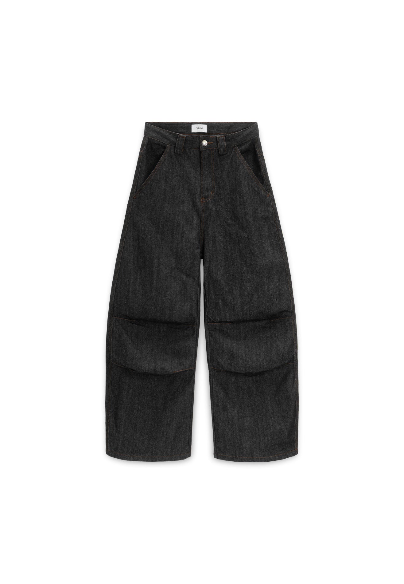 DRUM S. Knee details Super baggy Jeans- Black Blue