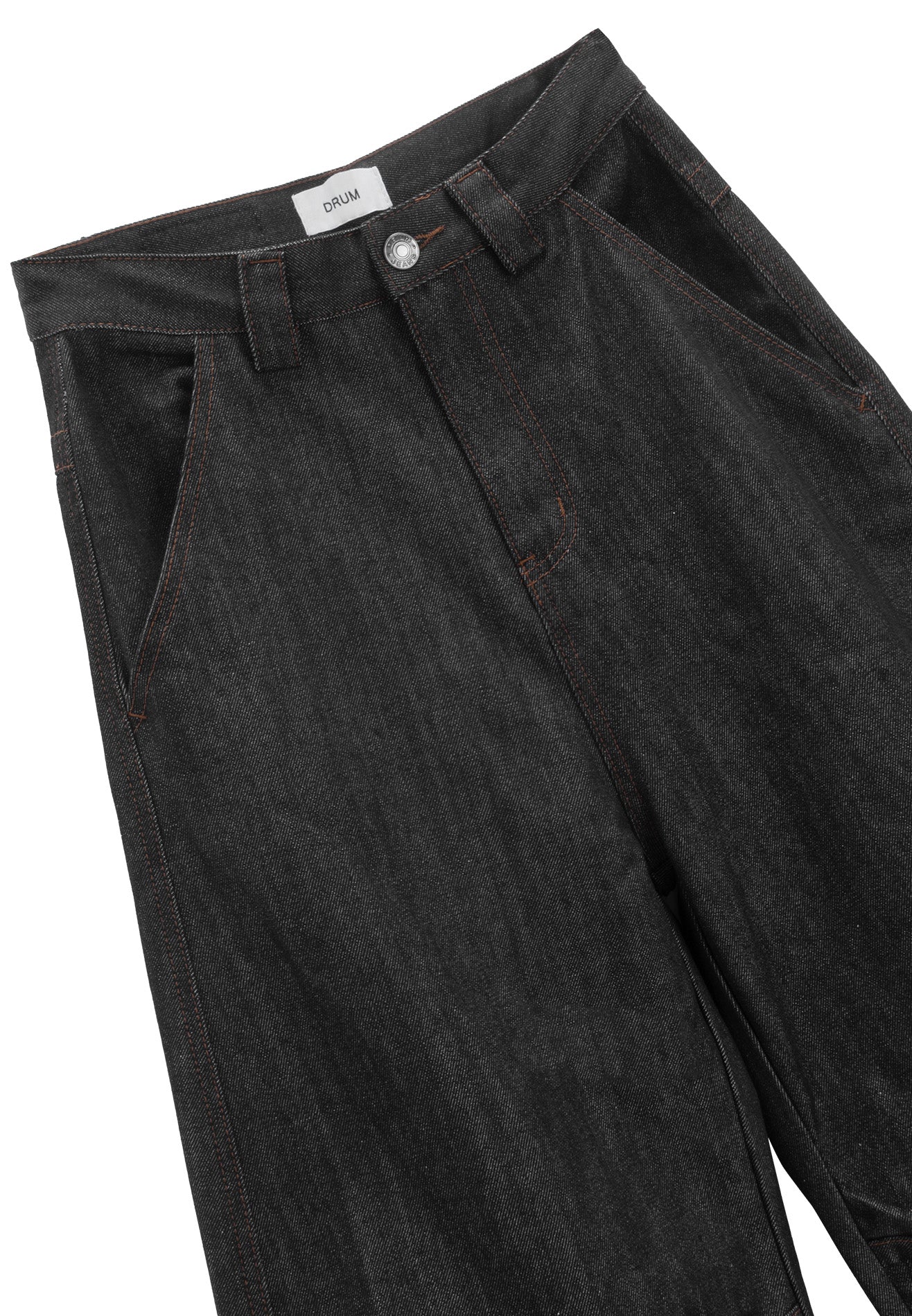 DRUM S. Knee details Super baggy Jeans- Black Blue