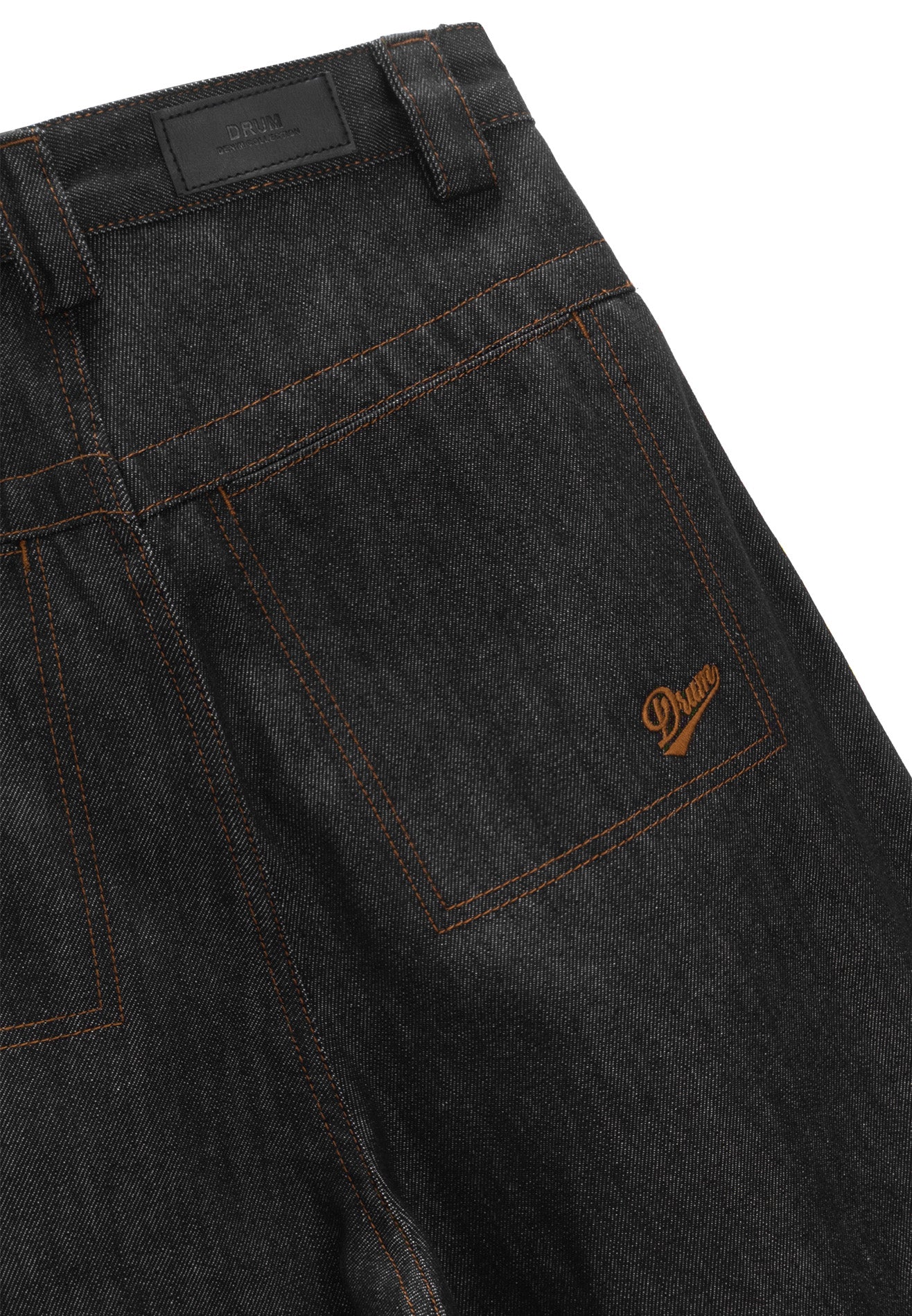 DRUM S. Knee details Super baggy Jeans- Black Blue