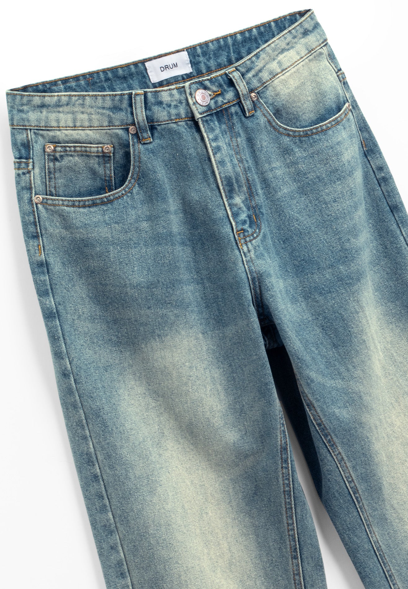 DRUM S. Classic Washed Baggy Jeans- Blue