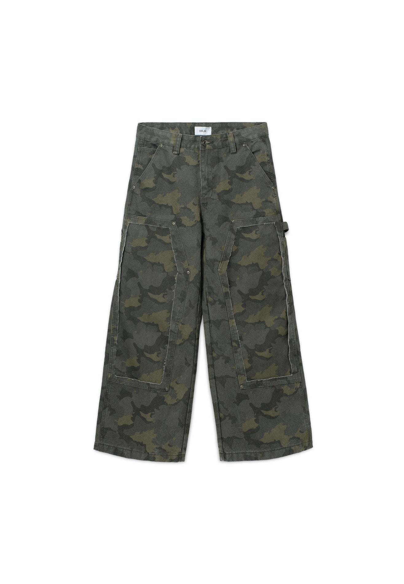 DRUM S. Camouflage Baggy Jeans- Army Green