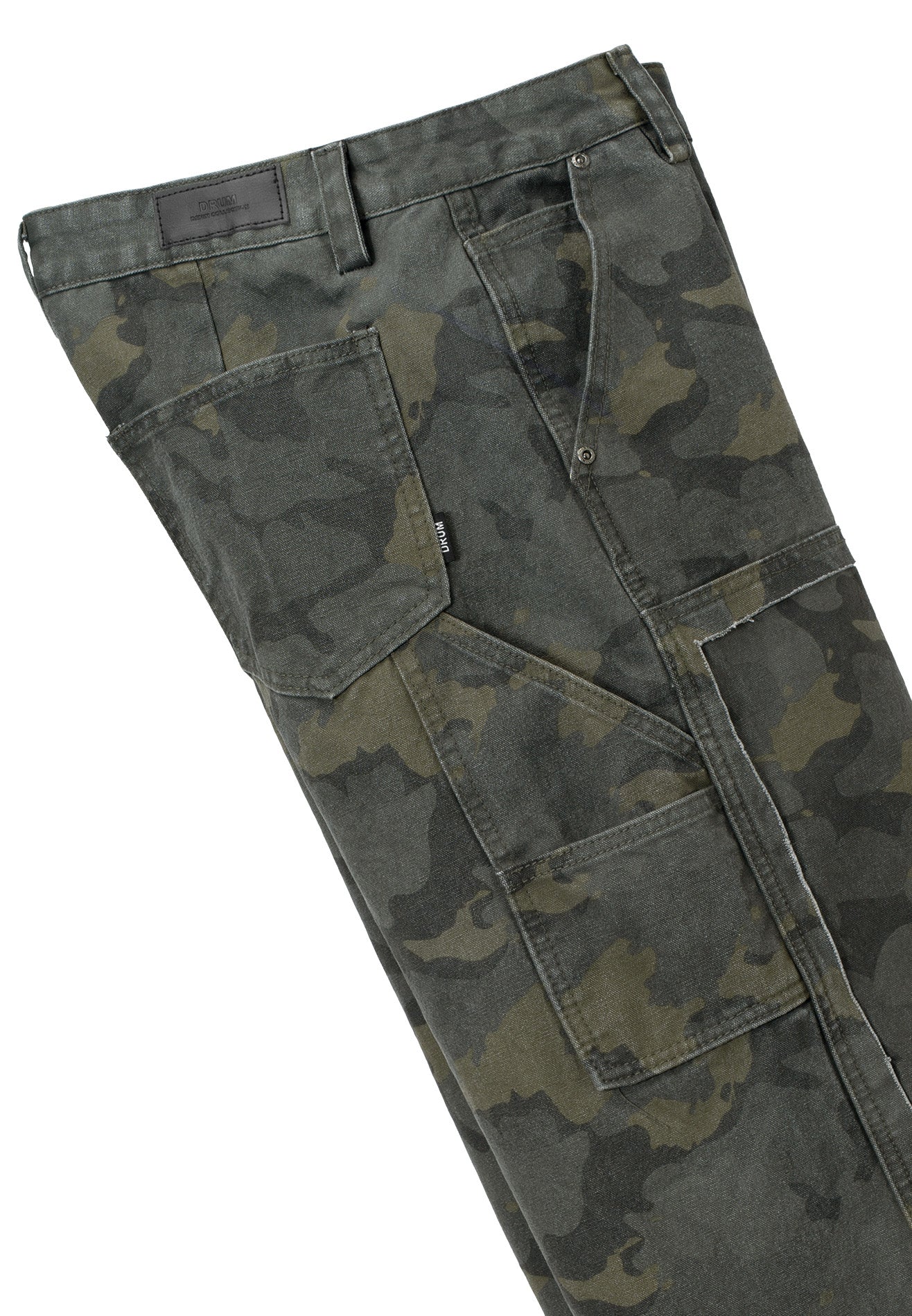 DRUM S. Camouflage Baggy Jeans- Army Green