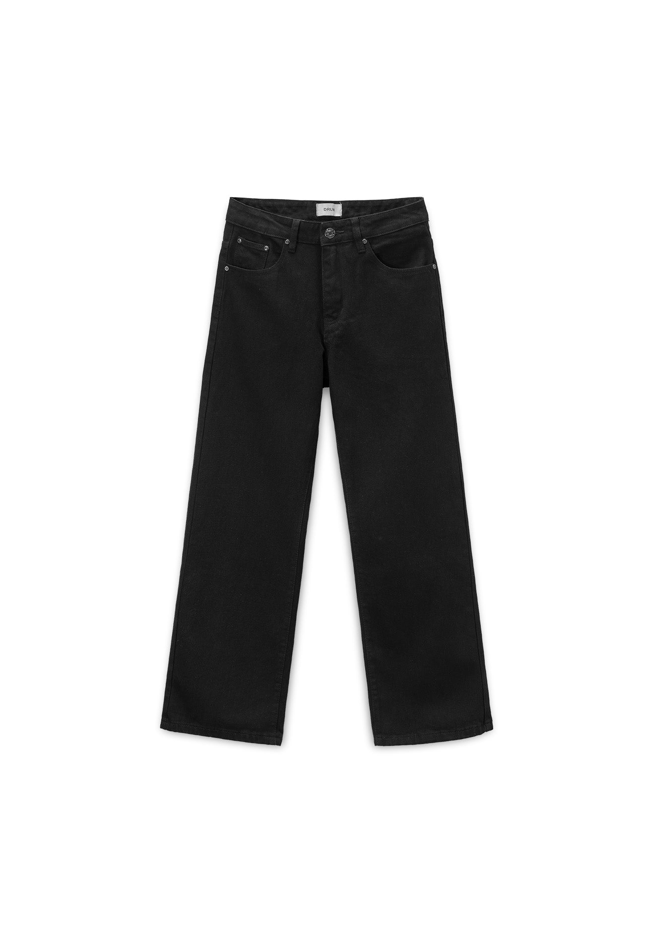 DRUM S. Men Classic Washed Baggy Jeans- Black