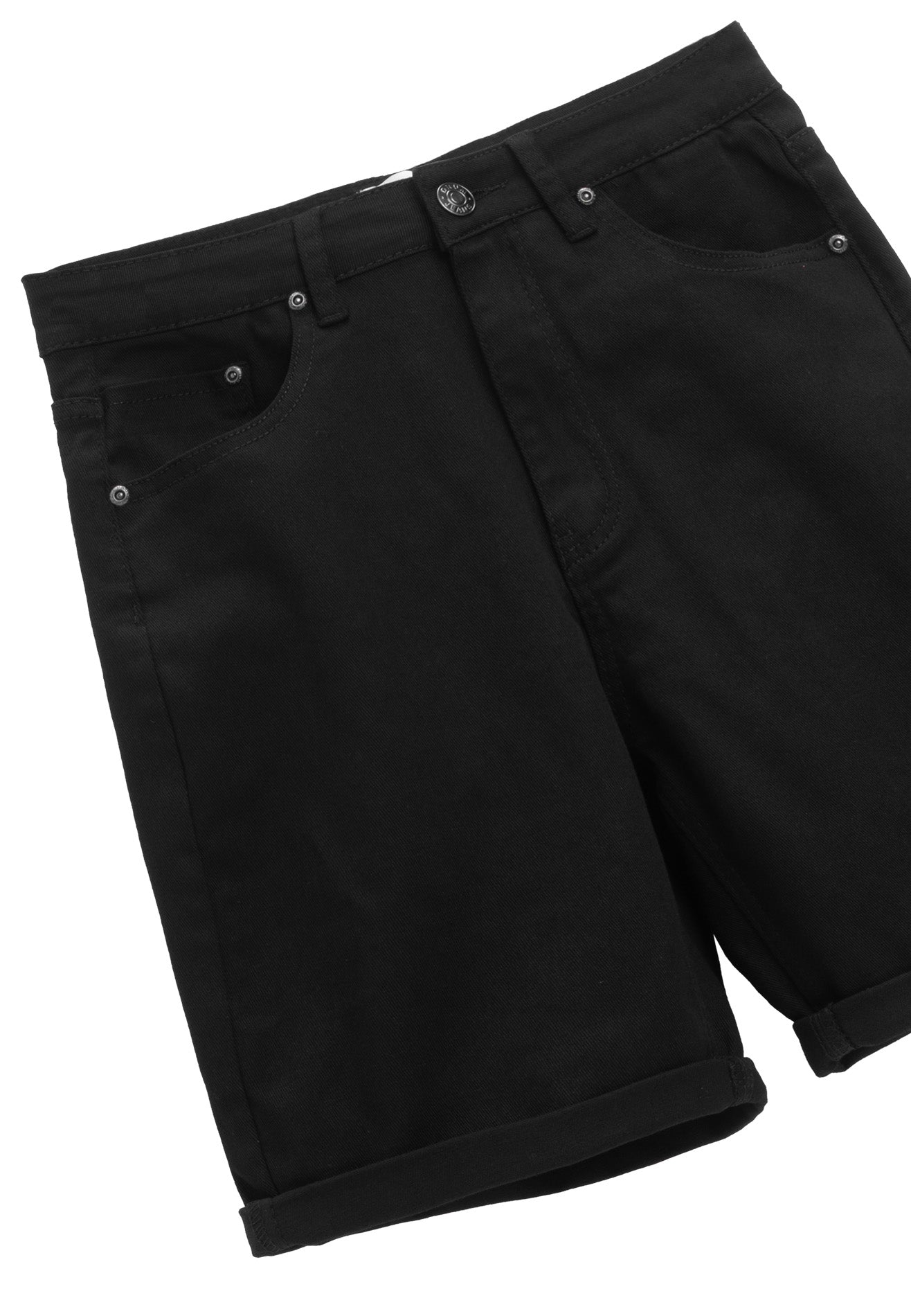 DRUM Classic Washed Details Short Jeans-Black