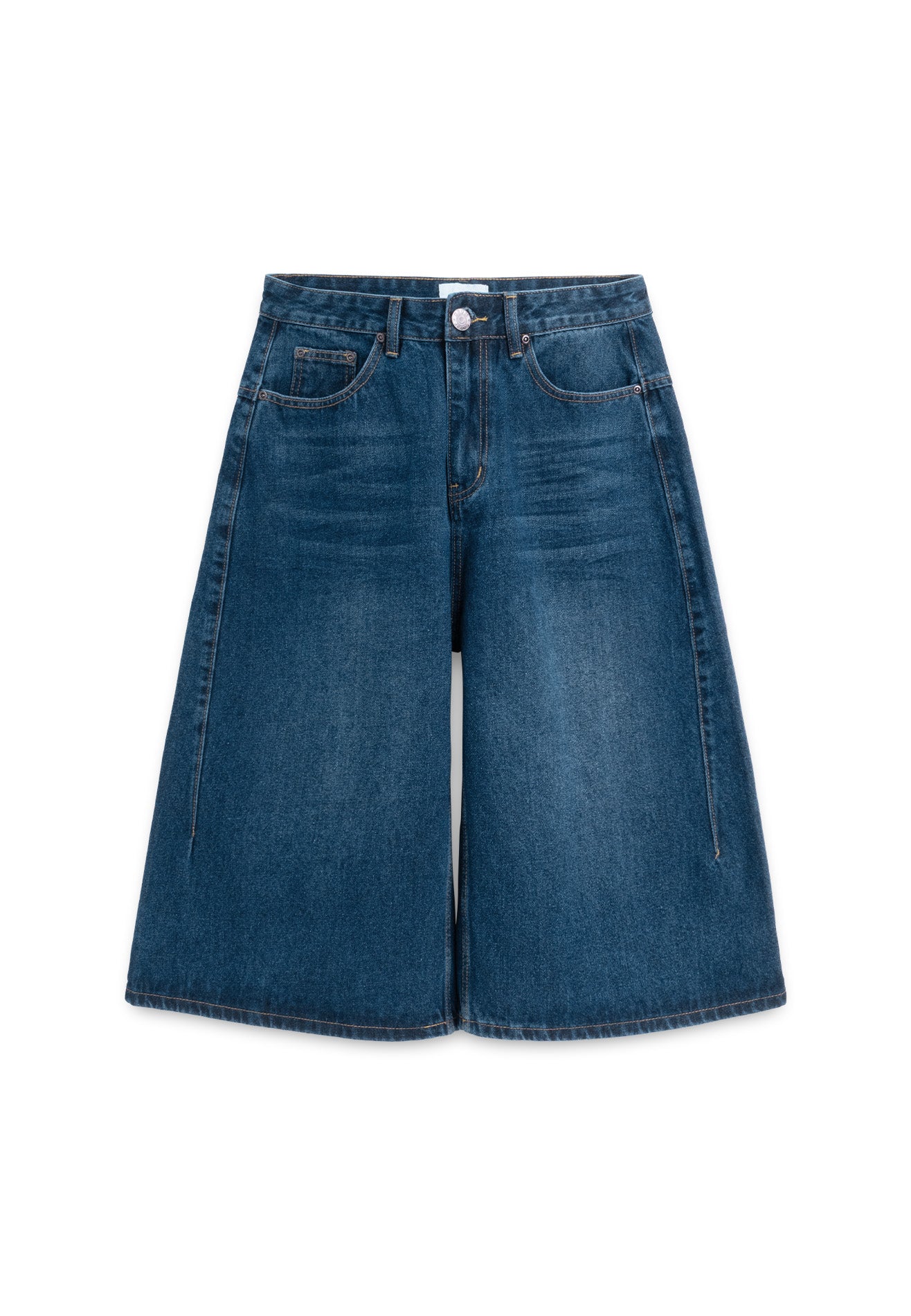 DRUM S. Skater Baggy Denim Jorts - Dark Blue