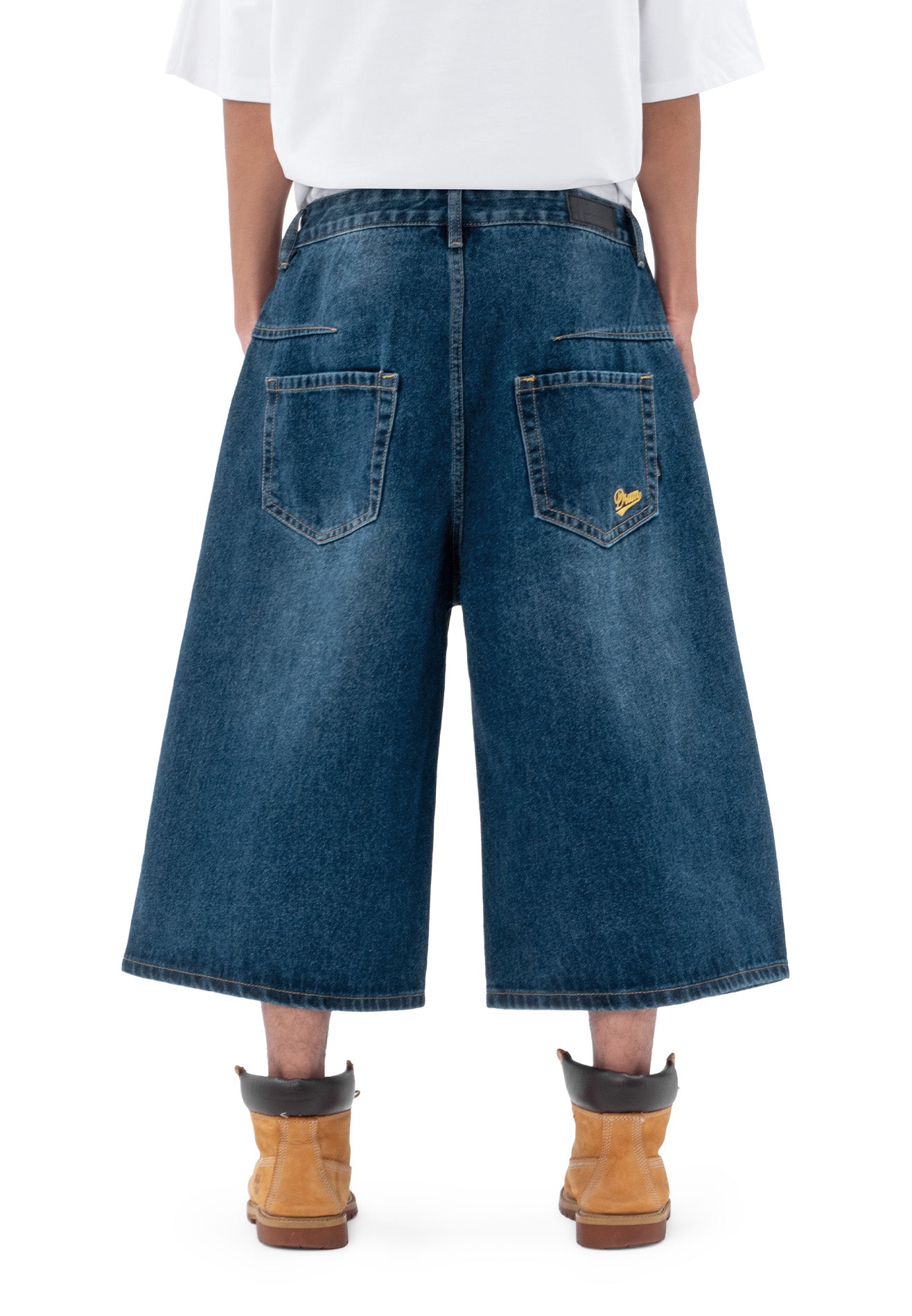 DRUM S. Skater Baggy Denim Jorts - Dark Blue