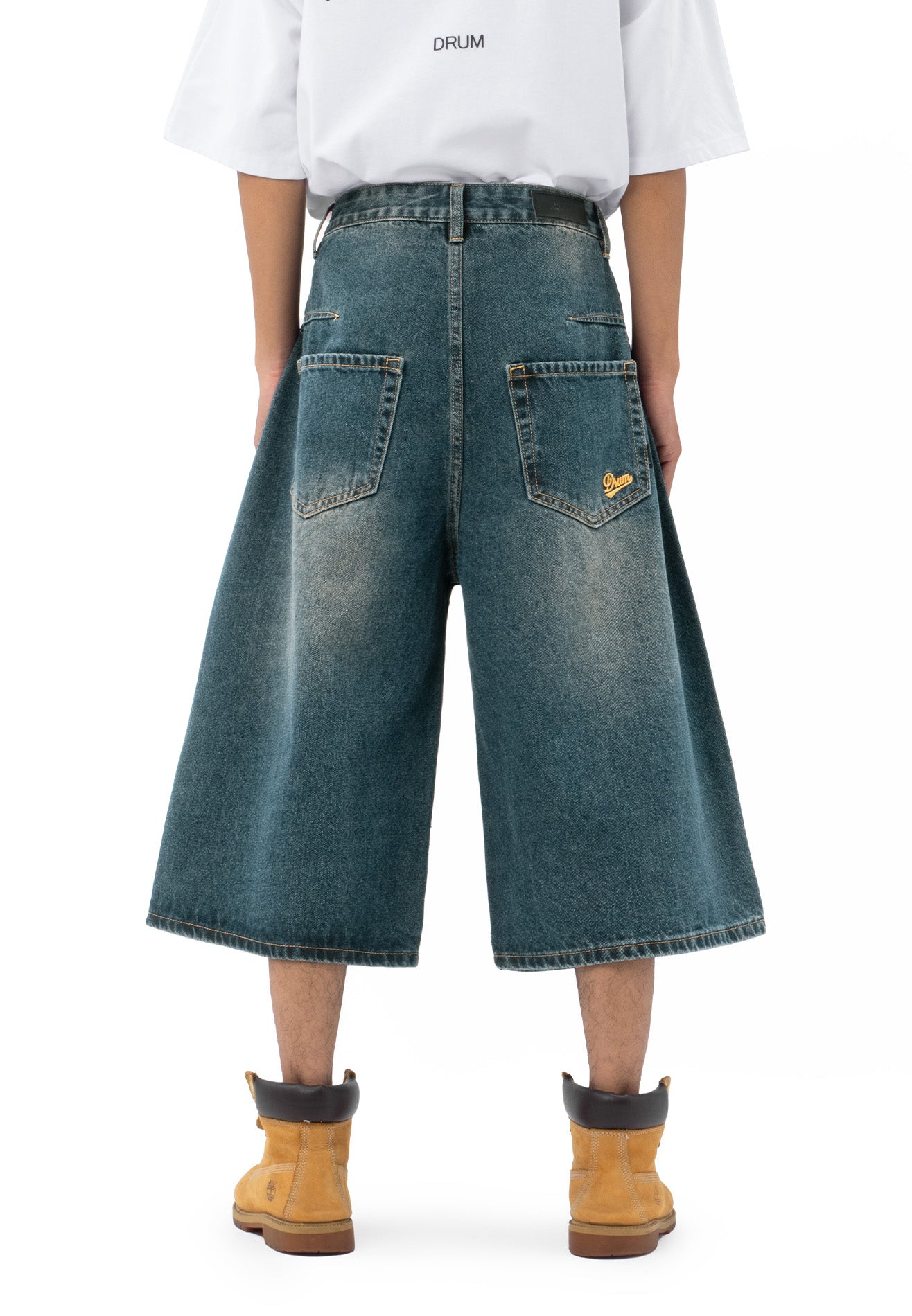 DRUM S. Skater Baggy Denim Jorts - Light Blue