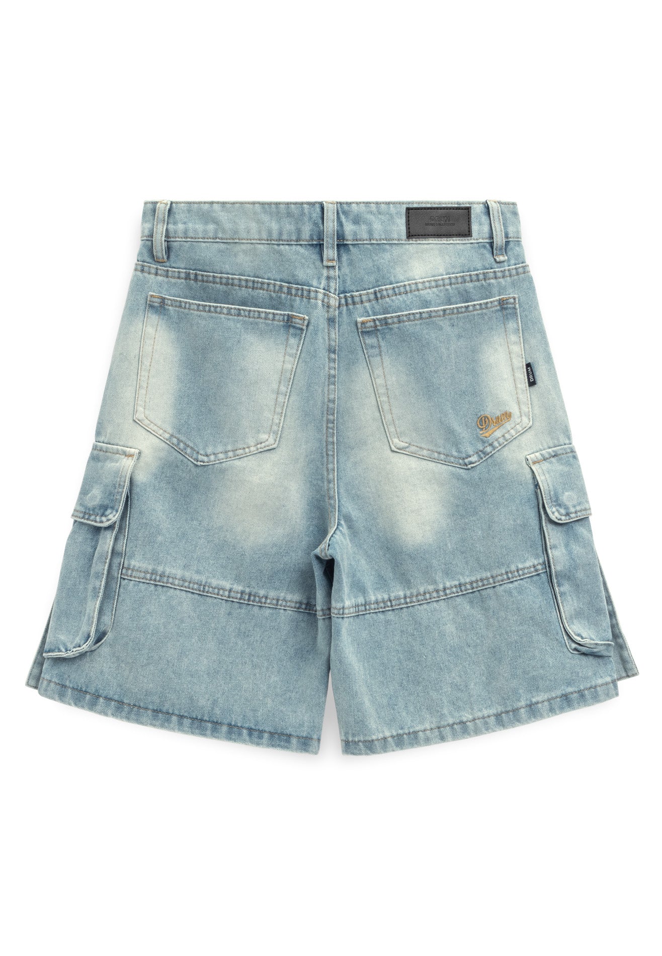 DRUM S. Pocket Cargo Baggy Short Jeans- Light Blue